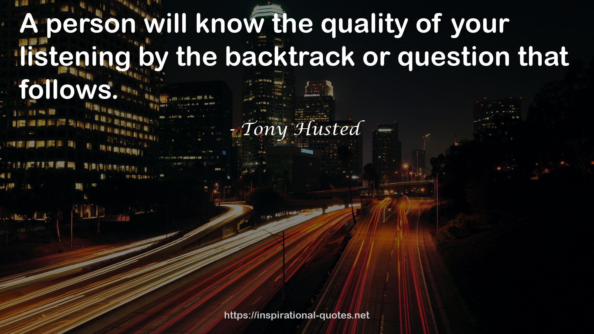 Tony Husted QUOTES