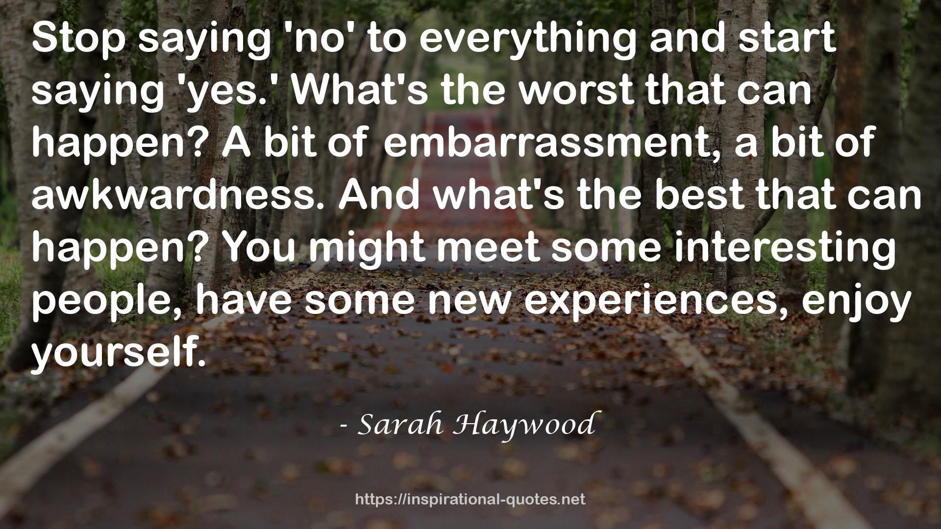 Sarah Haywood QUOTES