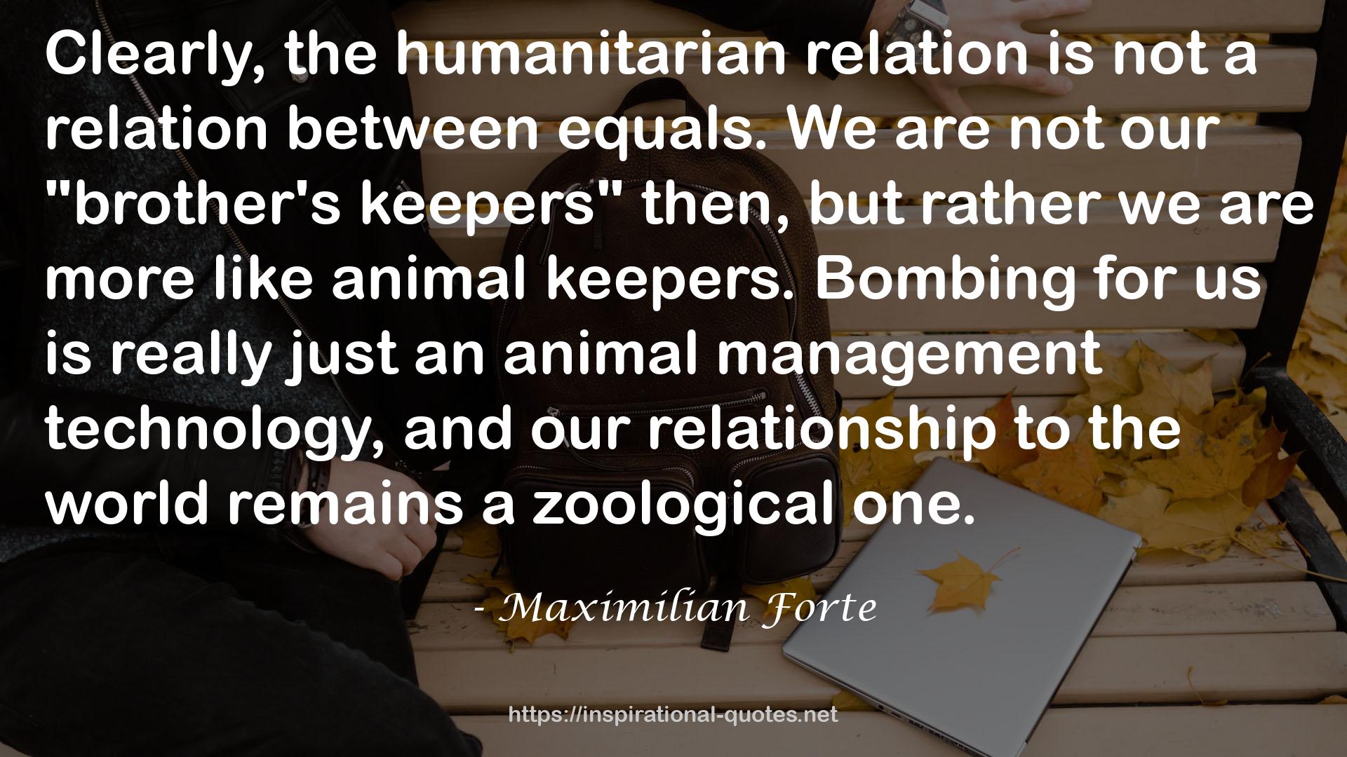 Maximilian Forte QUOTES