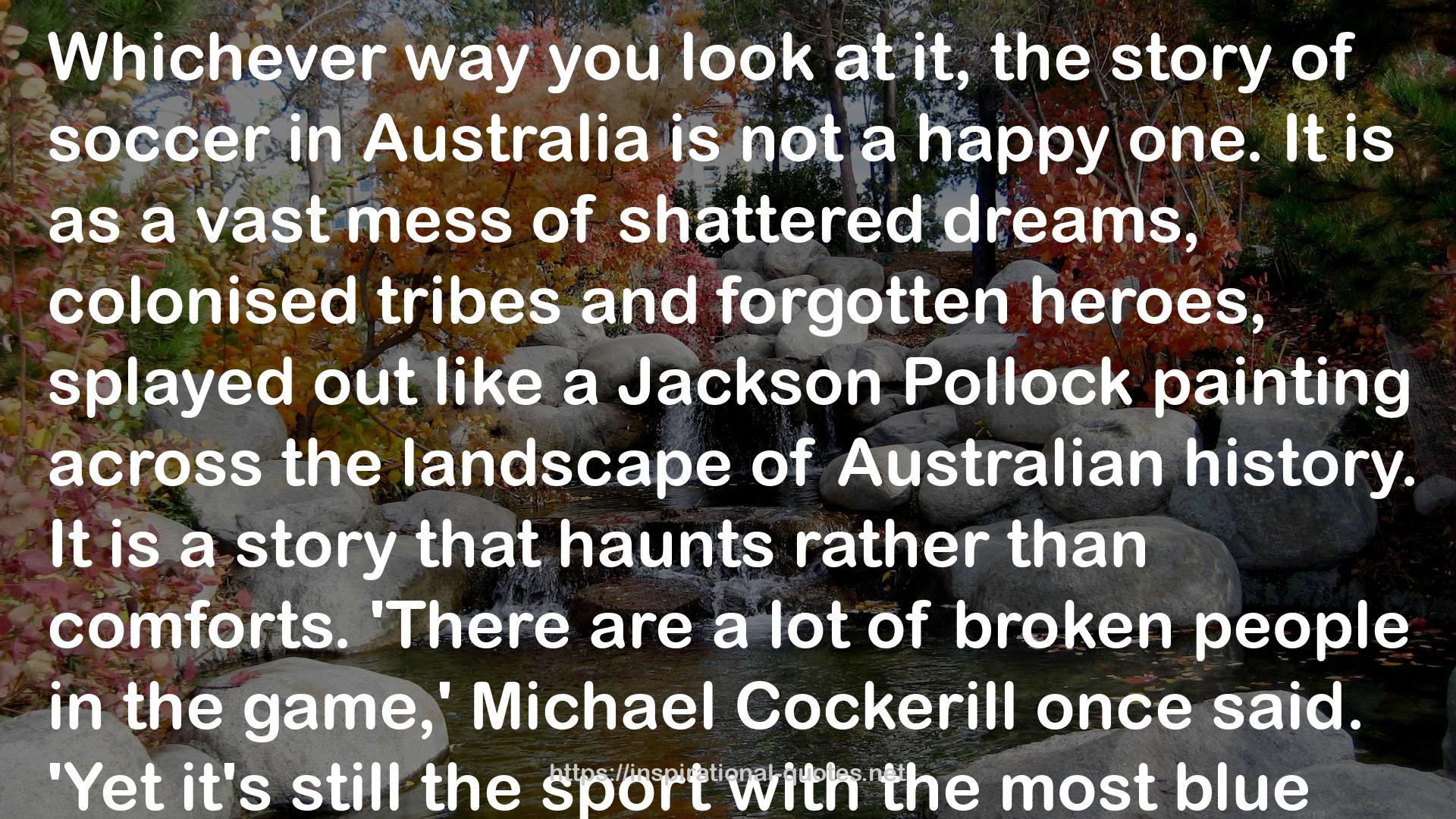 The Death and Life of Australian Soccer QUOTES