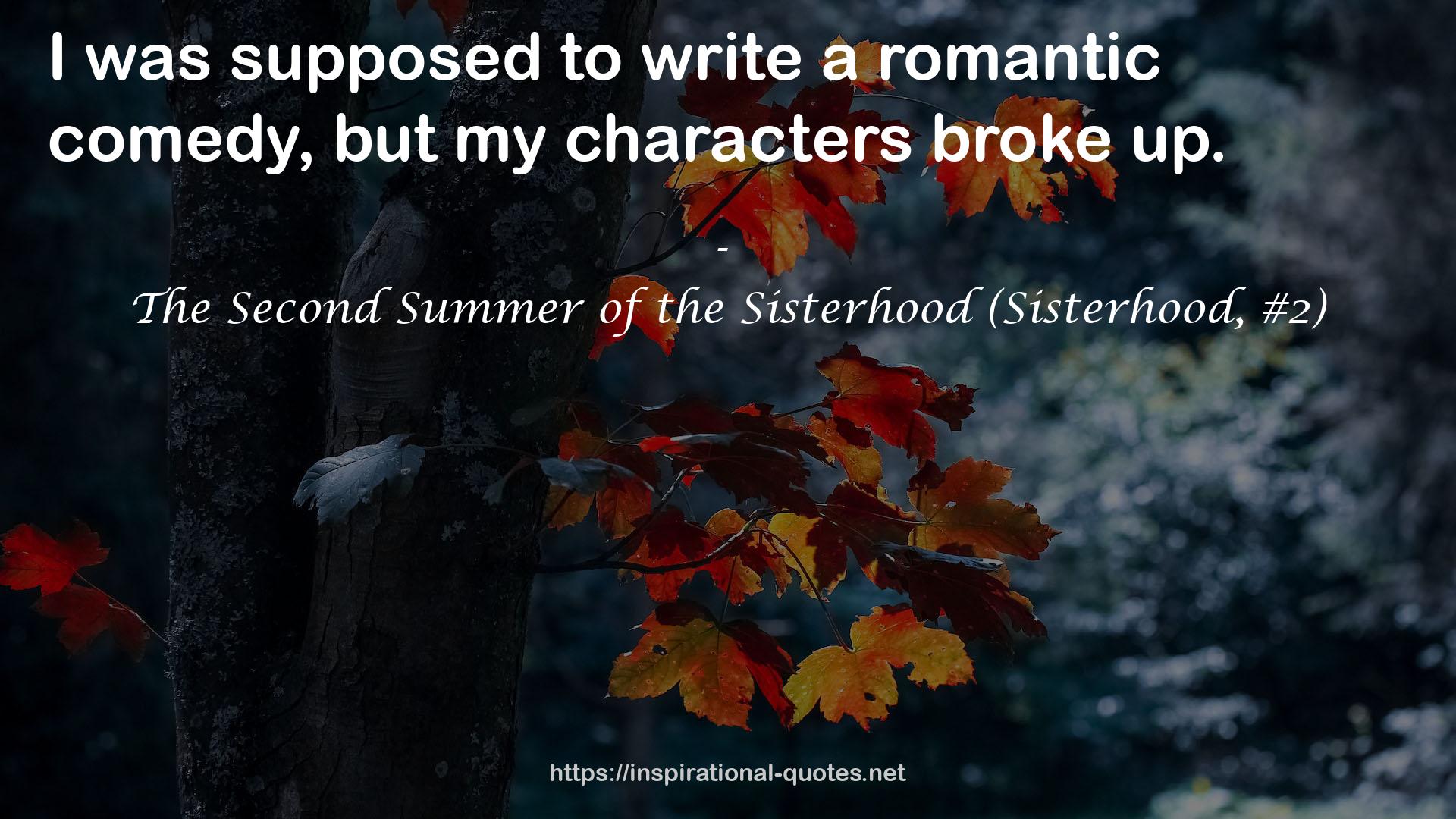 The Second Summer of the Sisterhood (Sisterhood, #2) QUOTES