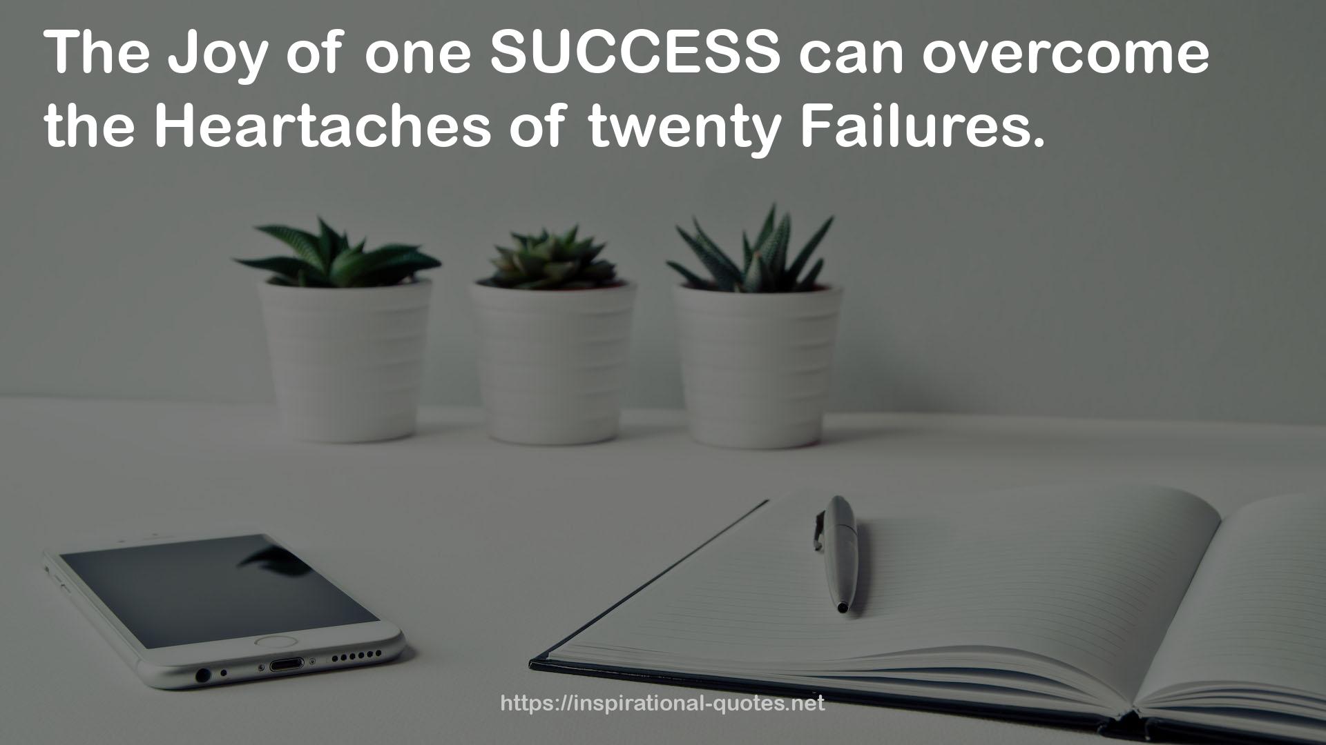 one SUCCESS  QUOTES