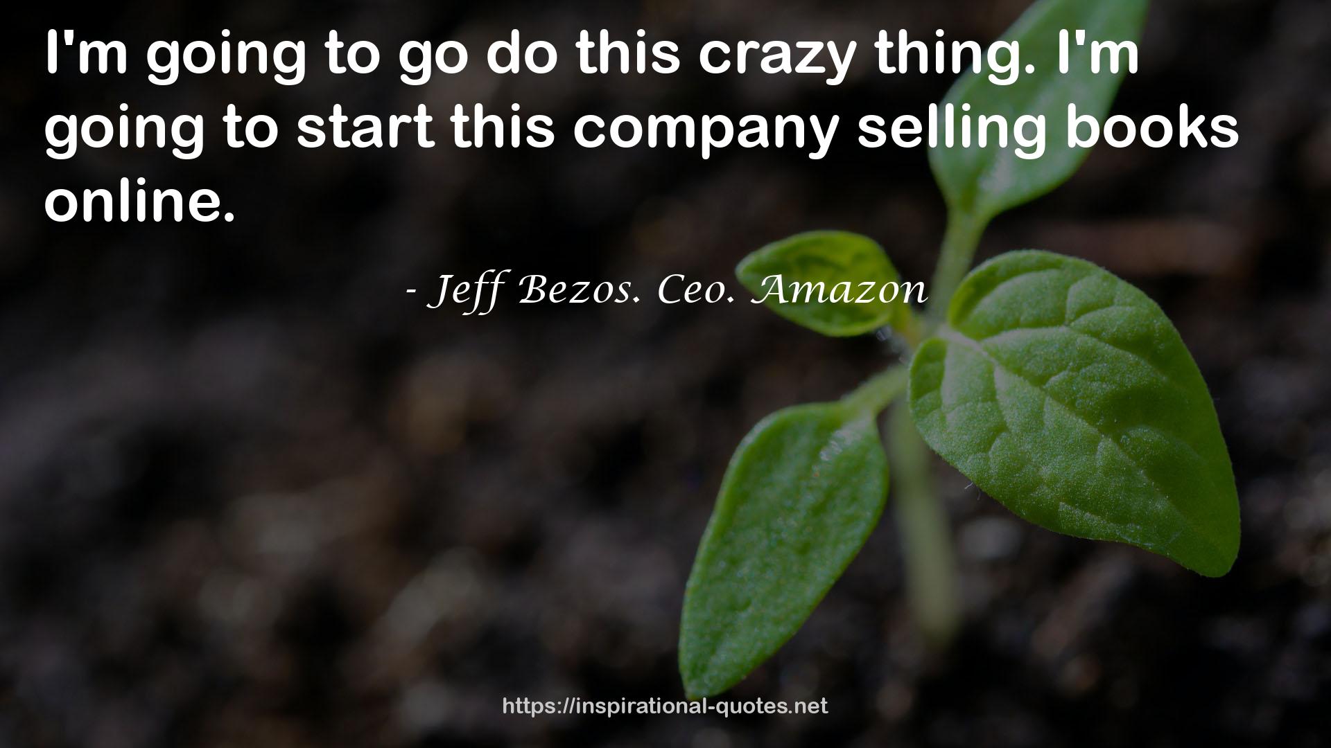 Jeff Bezos. Ceo. Amazon QUOTES