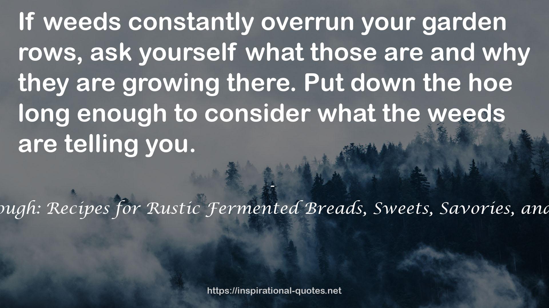 Sourdough: Recipes for Rustic Fermented Breads, Sweets, Savories, and More QUOTES