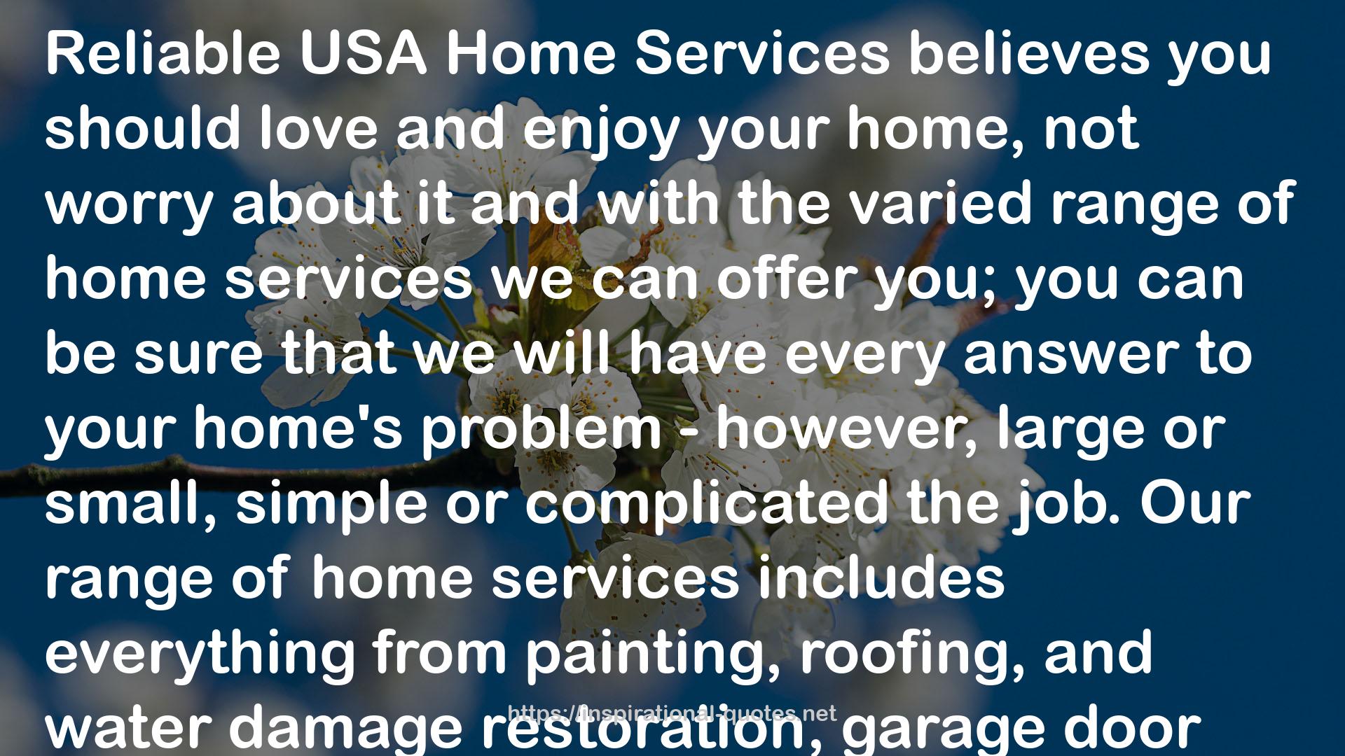 Reliable USA Home Services QUOTES