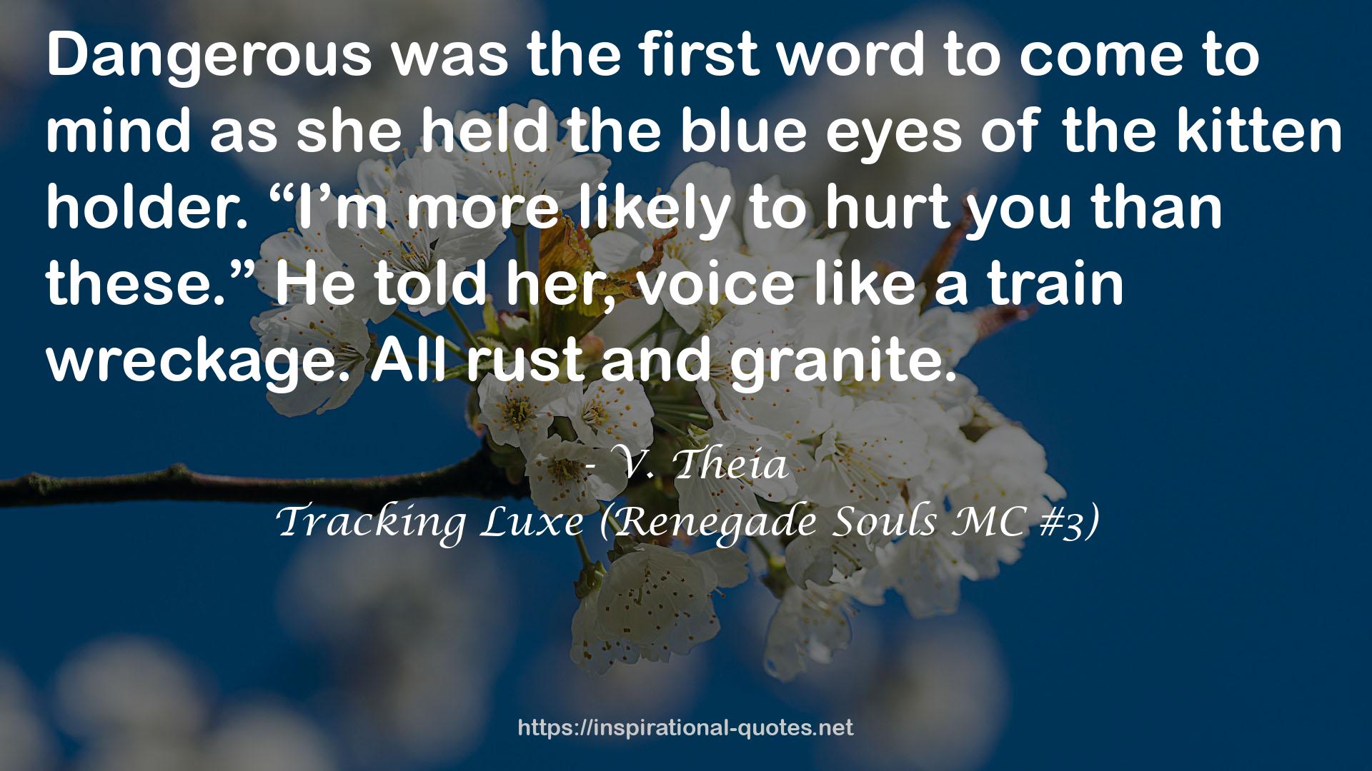 Tracking Luxe (Renegade Souls MC #3) QUOTES