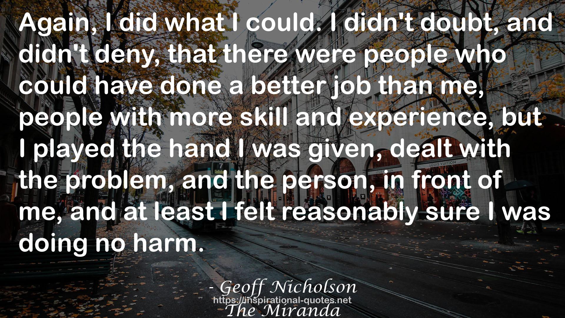 Geoff Nicholson QUOTES