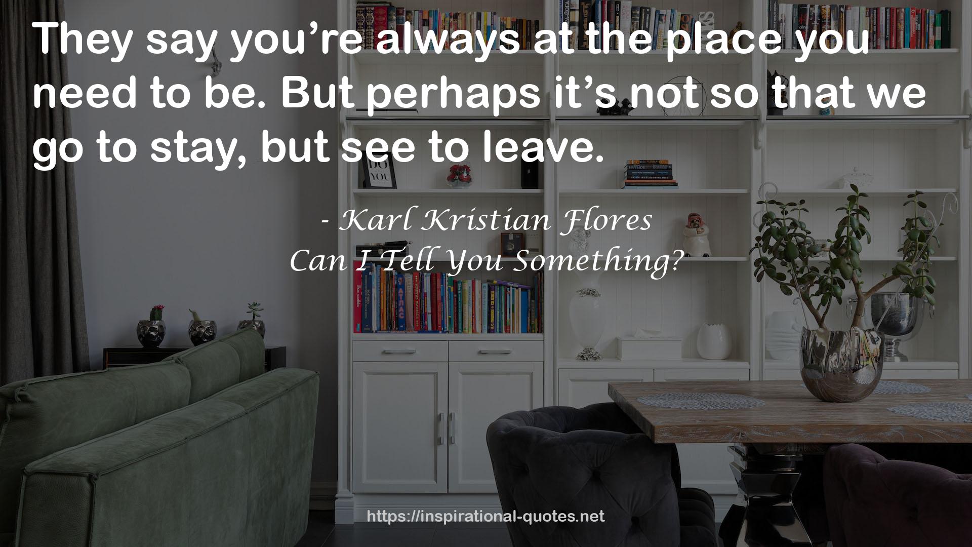 Karl Kristian Flores QUOTES