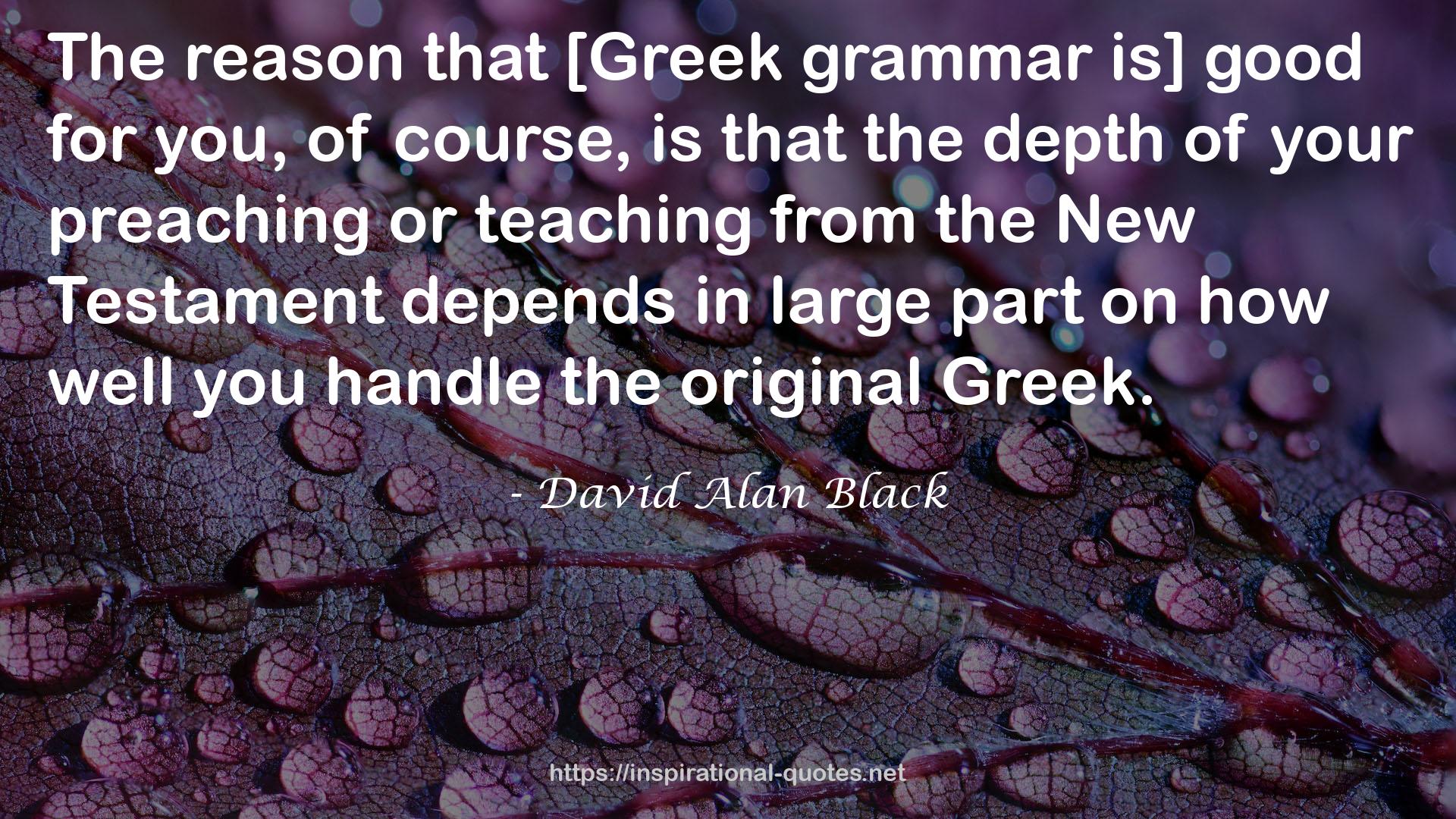 David Alan Black QUOTES