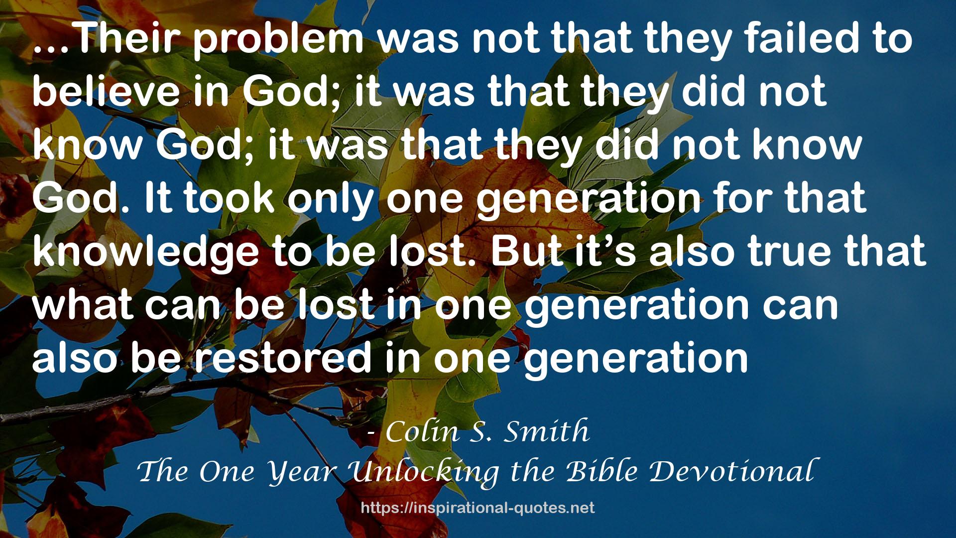 The One Year Unlocking the Bible Devotional QUOTES