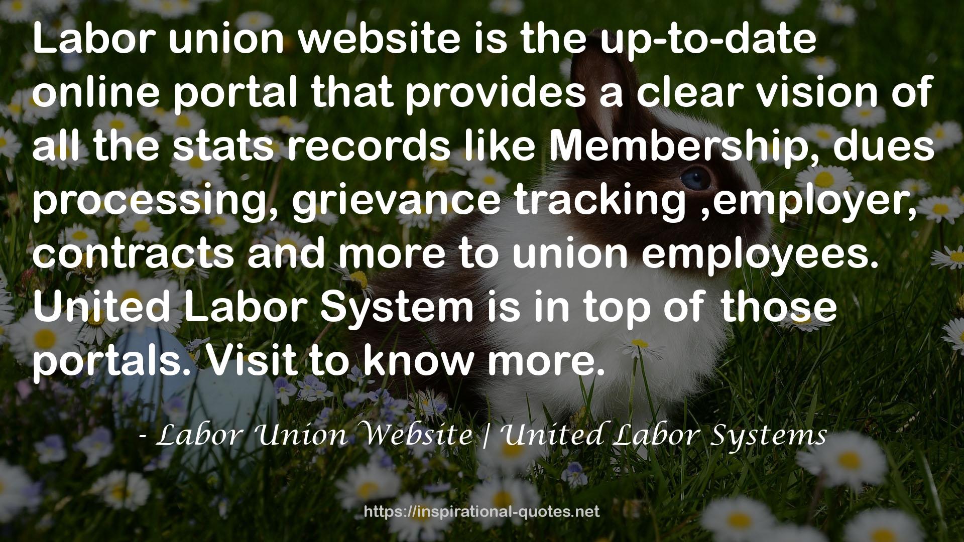 Labor Union Website | United Labor Systems QUOTES
