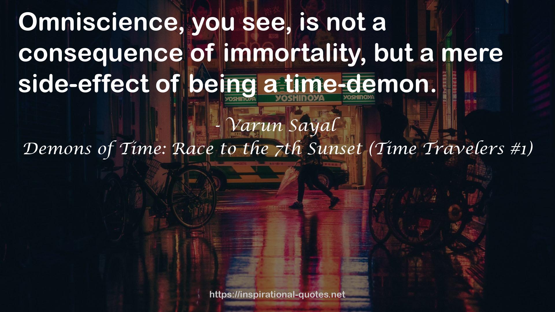 Demons of Time: Race to the 7th Sunset (Time Travelers #1) QUOTES