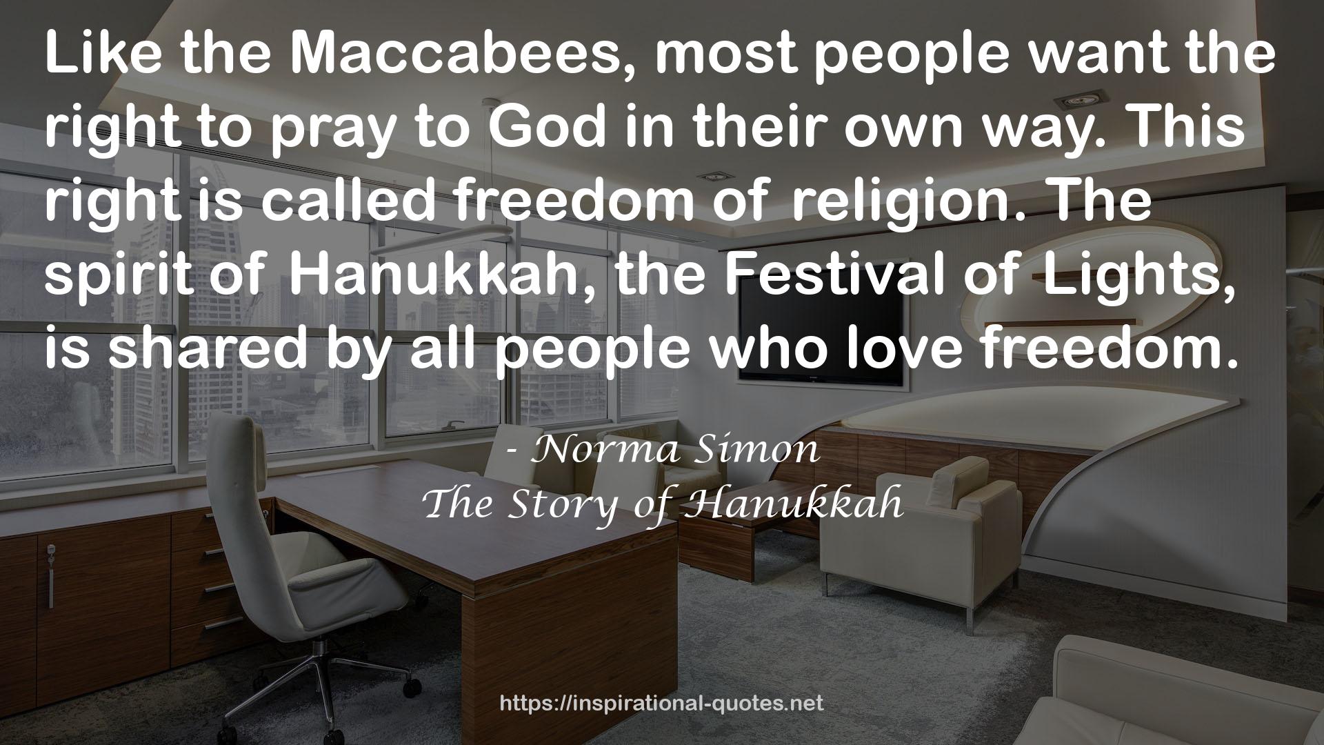 The Story of Hanukkah QUOTES