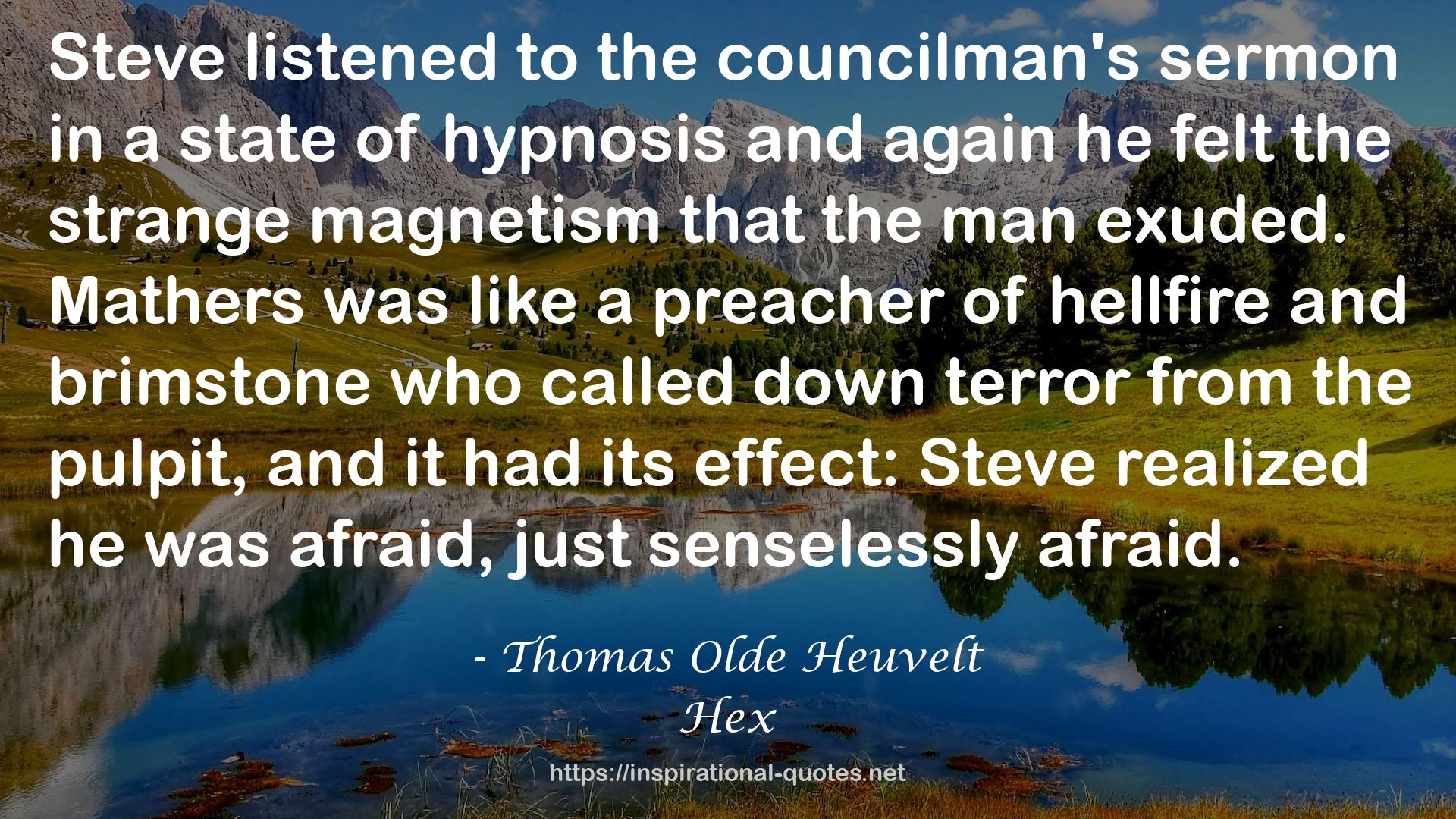 Thomas Olde Heuvelt QUOTES