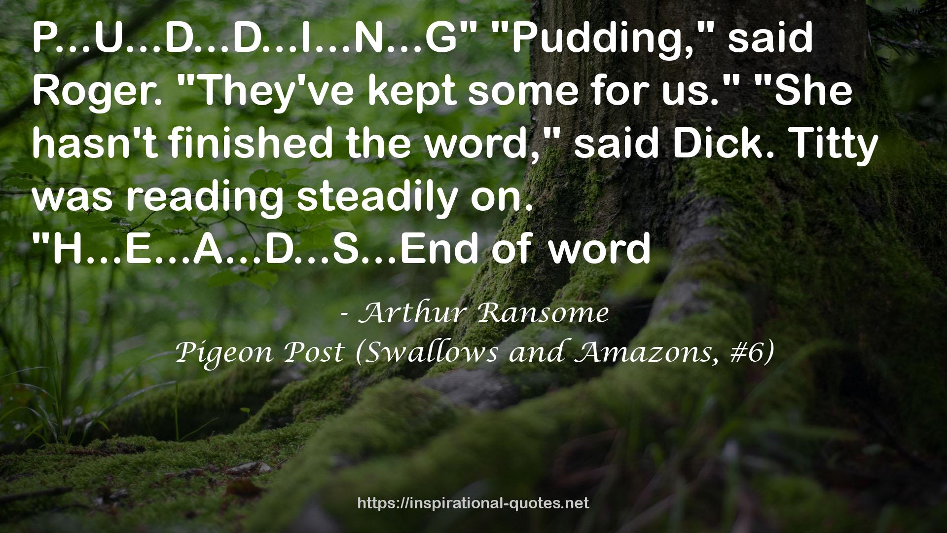 Pigeon Post (Swallows and Amazons, #6) QUOTES