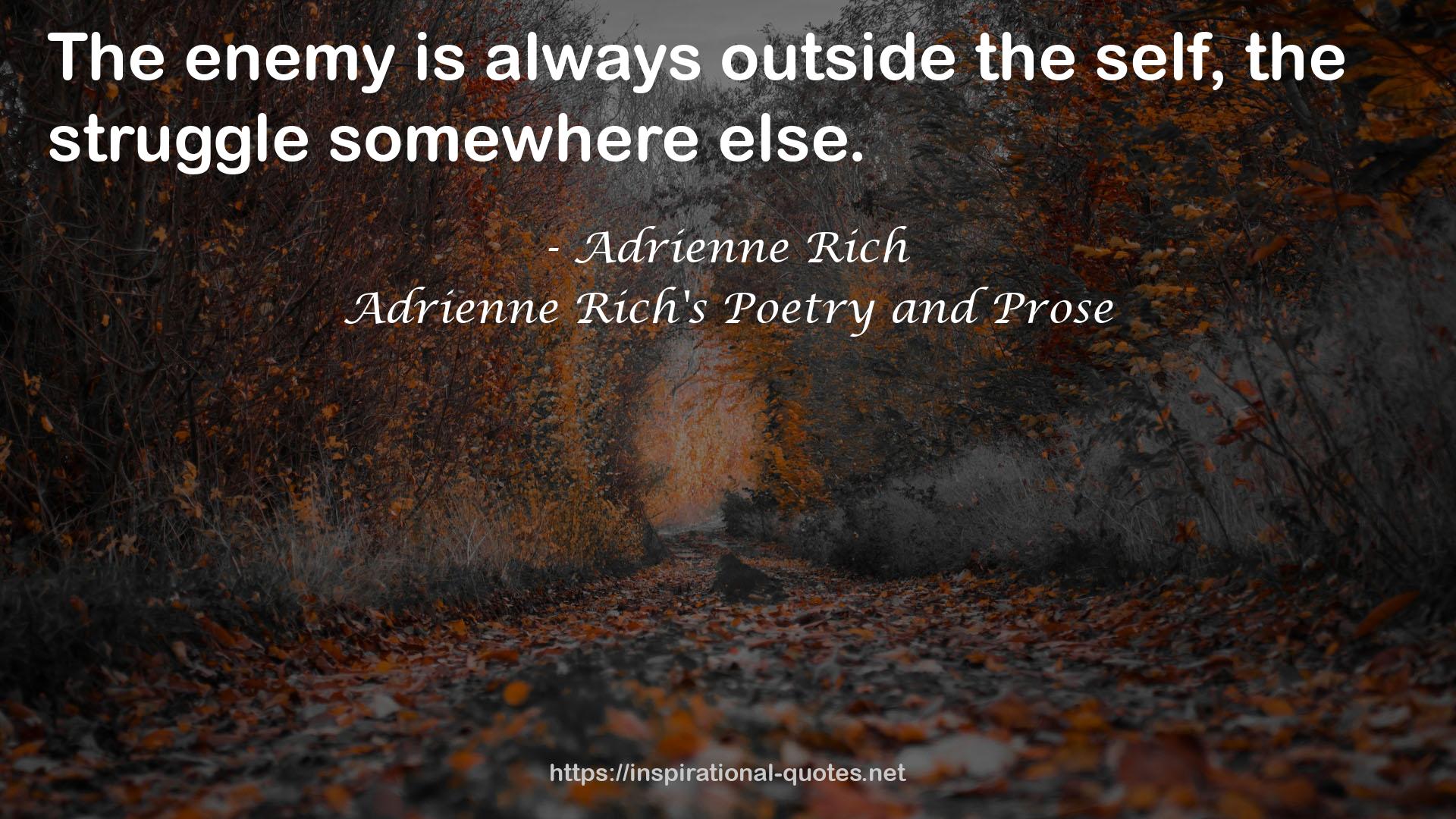 Adrienne Rich's Poetry and Prose QUOTES