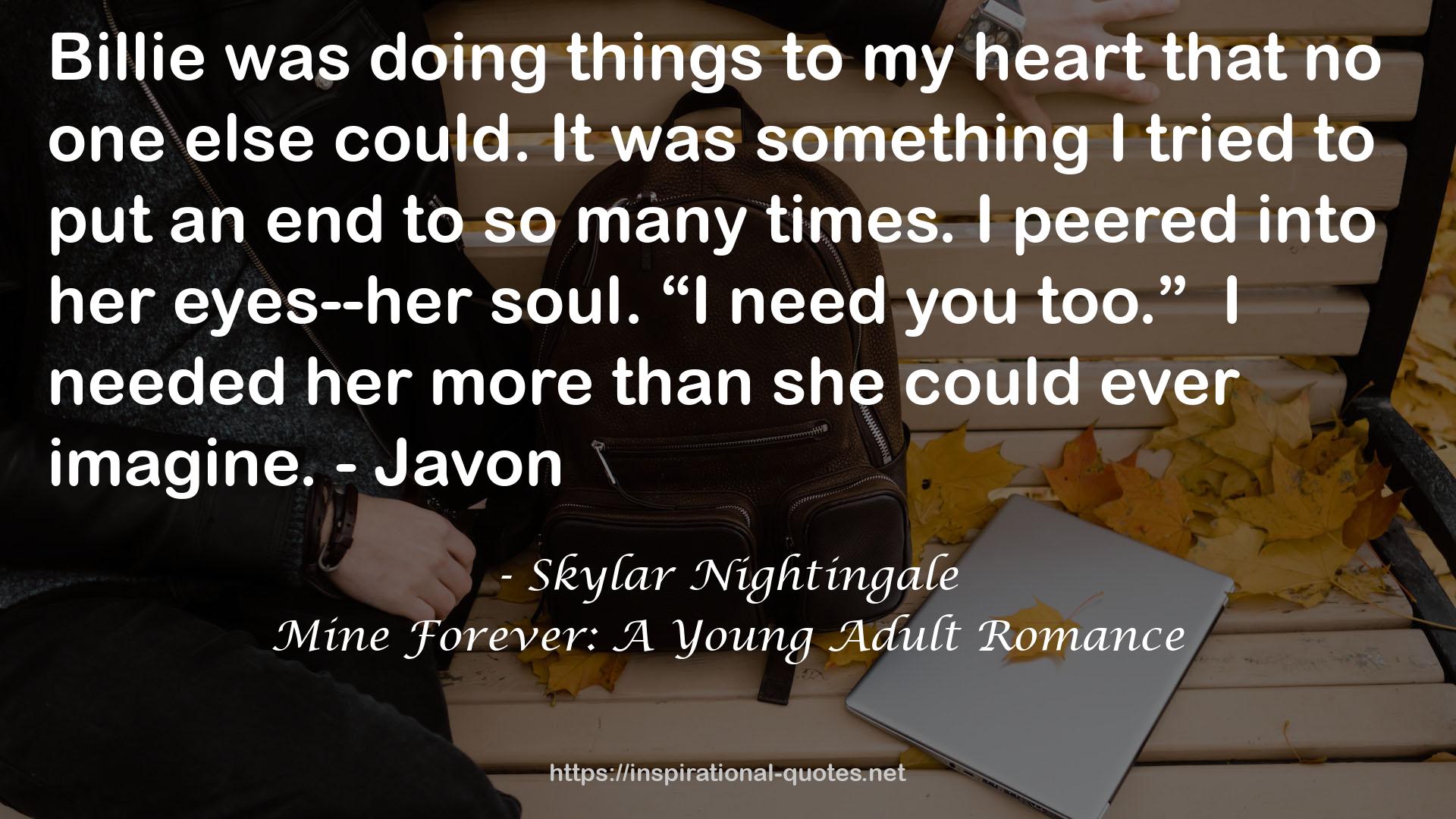 Mine Forever: A Young Adult Romance QUOTES