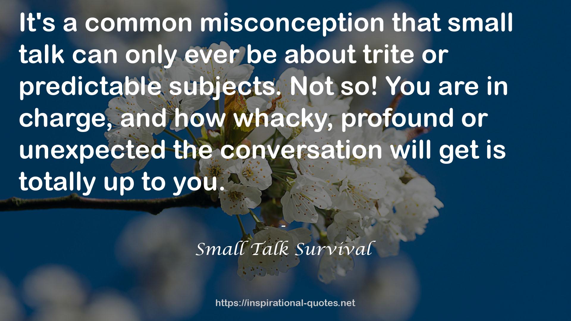 Small Talk Survival QUOTES