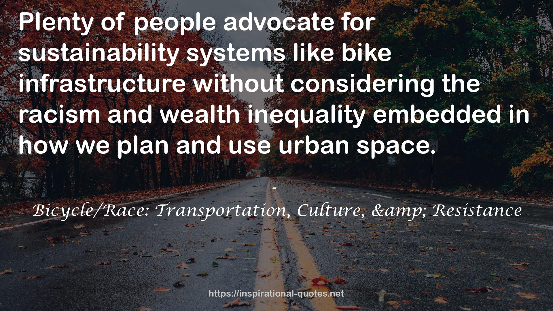Bicycle/Race: Transportation, Culture, & Resistance QUOTES