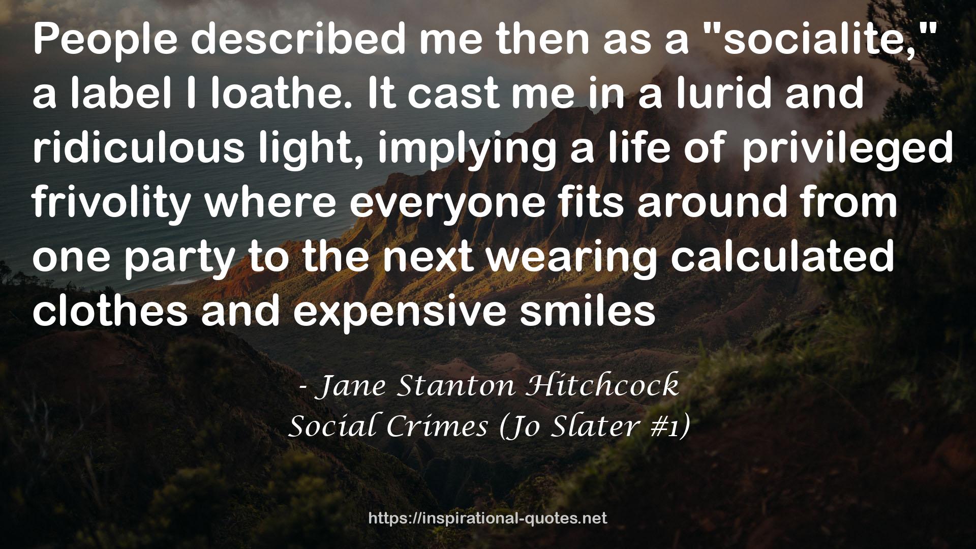 Social Crimes (Jo Slater #1) QUOTES