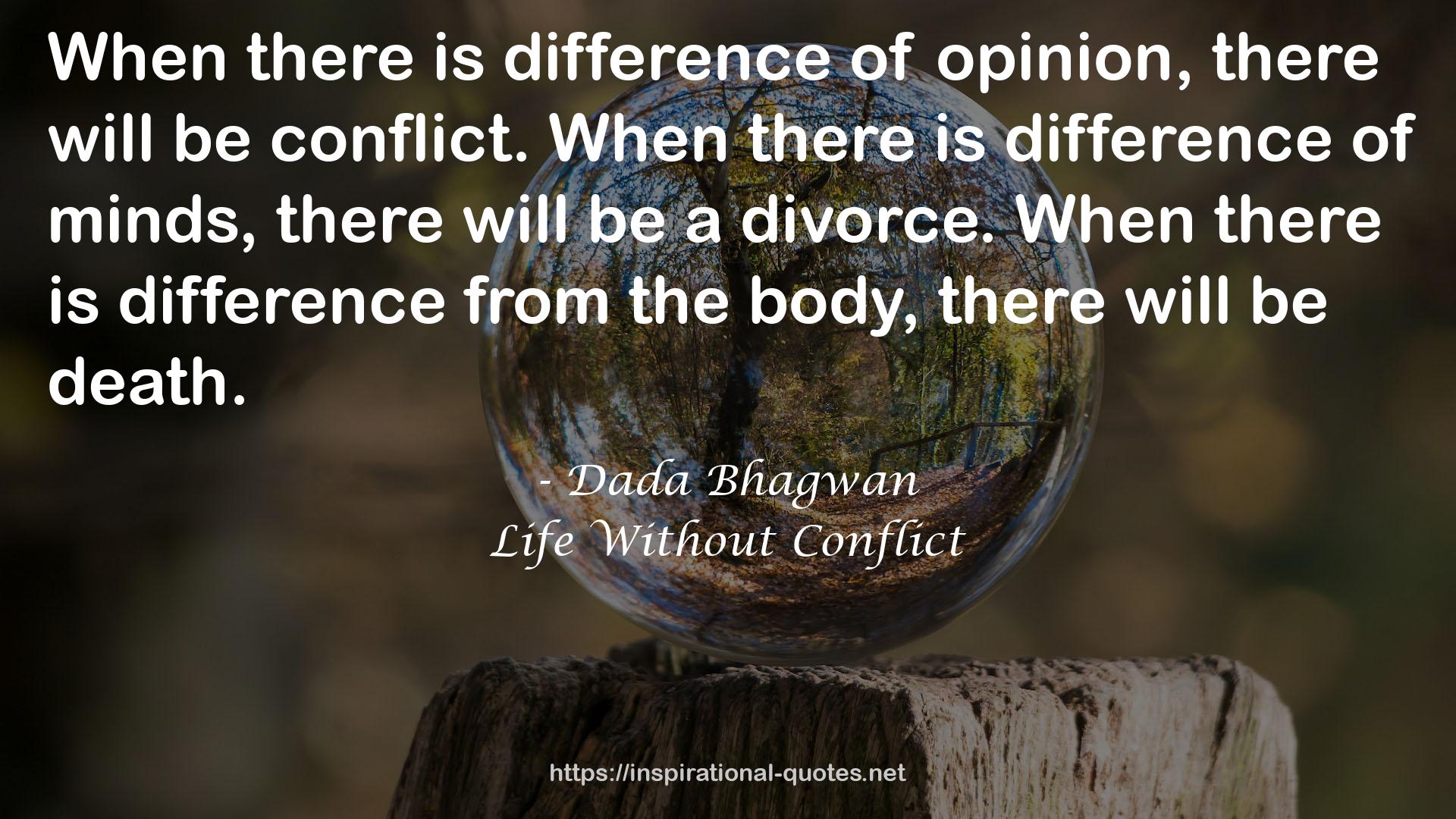 Life Without Conflict QUOTES