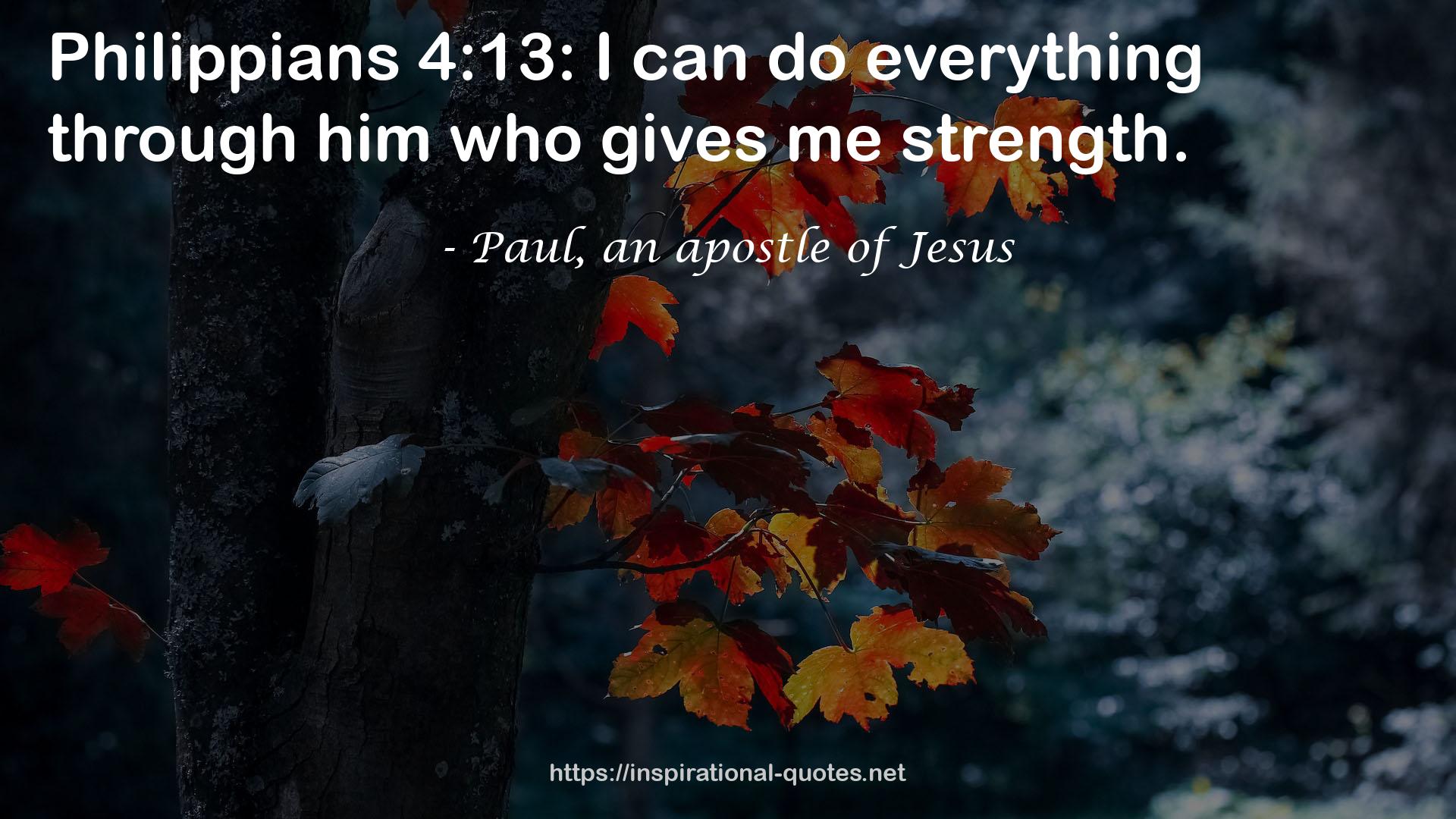 Paul, an apostle of Jesus QUOTES
