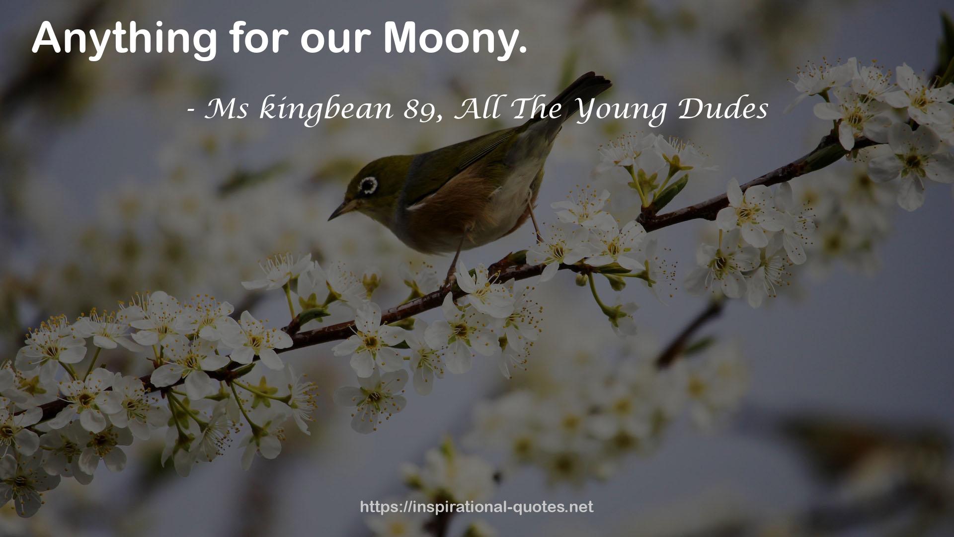 Ms kingbean 89, All The Young Dudes QUOTES