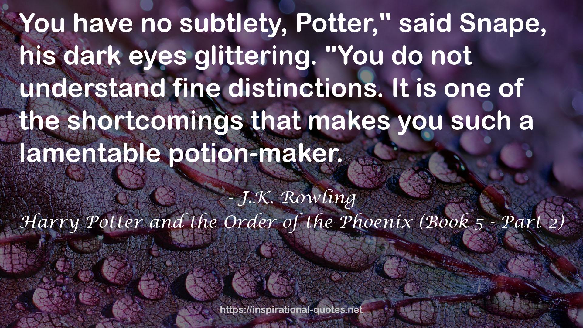 Harry Potter and the Order of the Phoenix (Book 5 - Part 2) QUOTES
