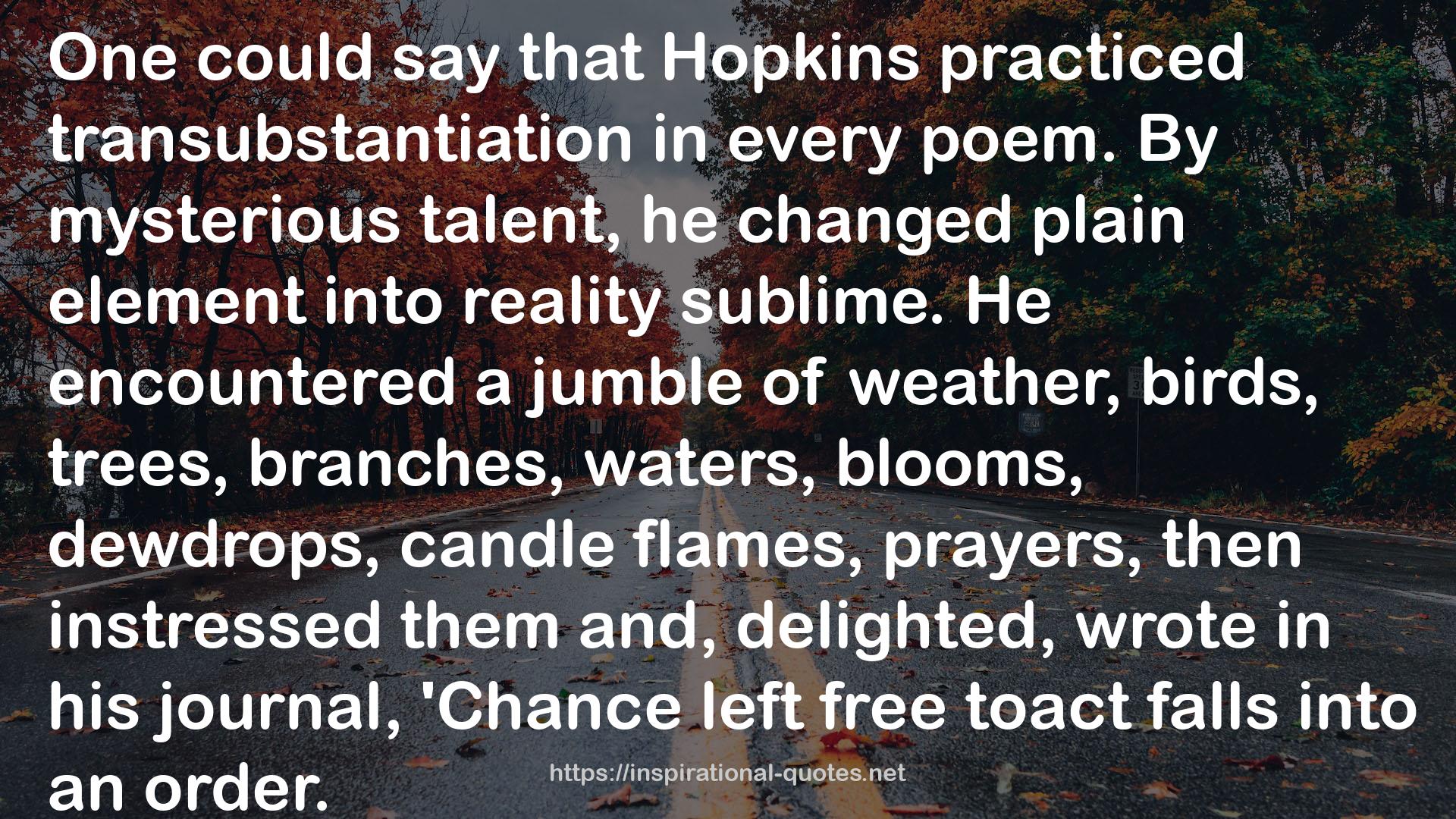 The Gospel in Gerard Manley Hopkins QUOTES
