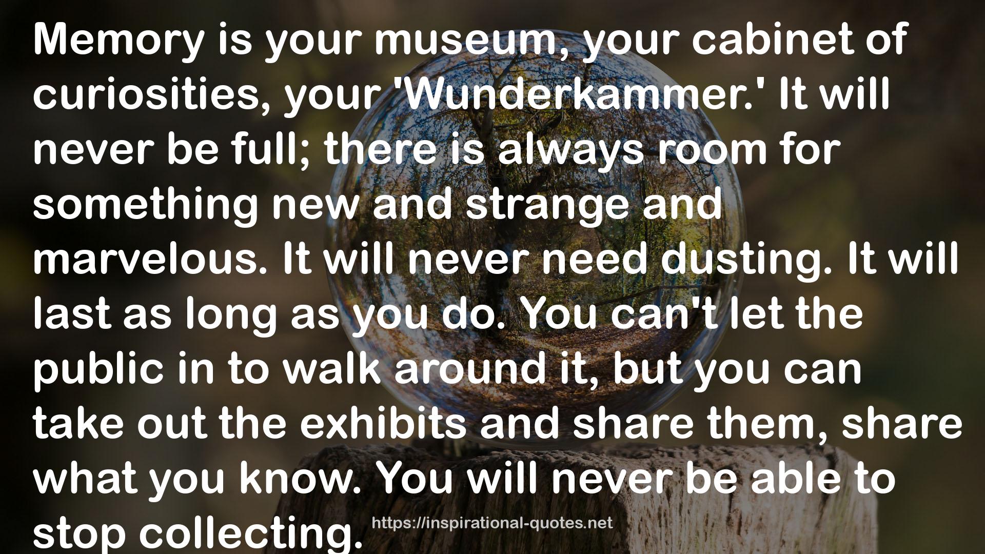 The Museum Book: A Guide to Strange and Wonderful Collections QUOTES