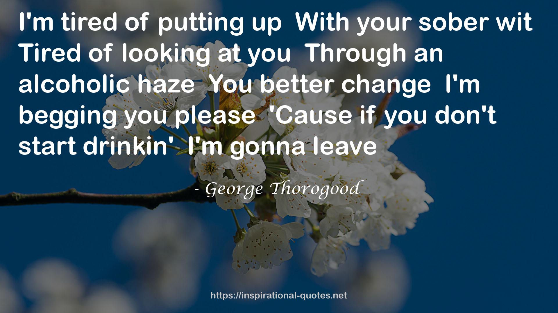 George Thorogood QUOTES