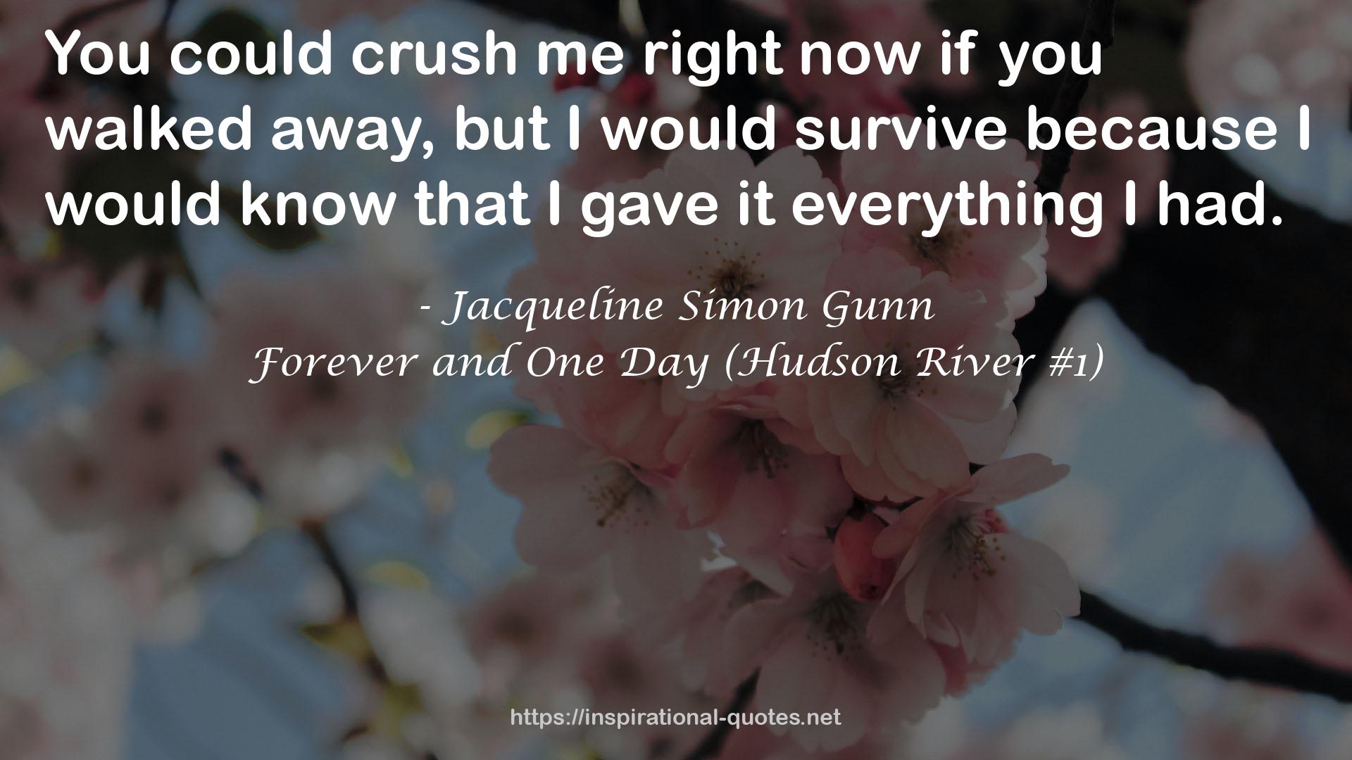 Forever and One Day (Hudson River #1) QUOTES