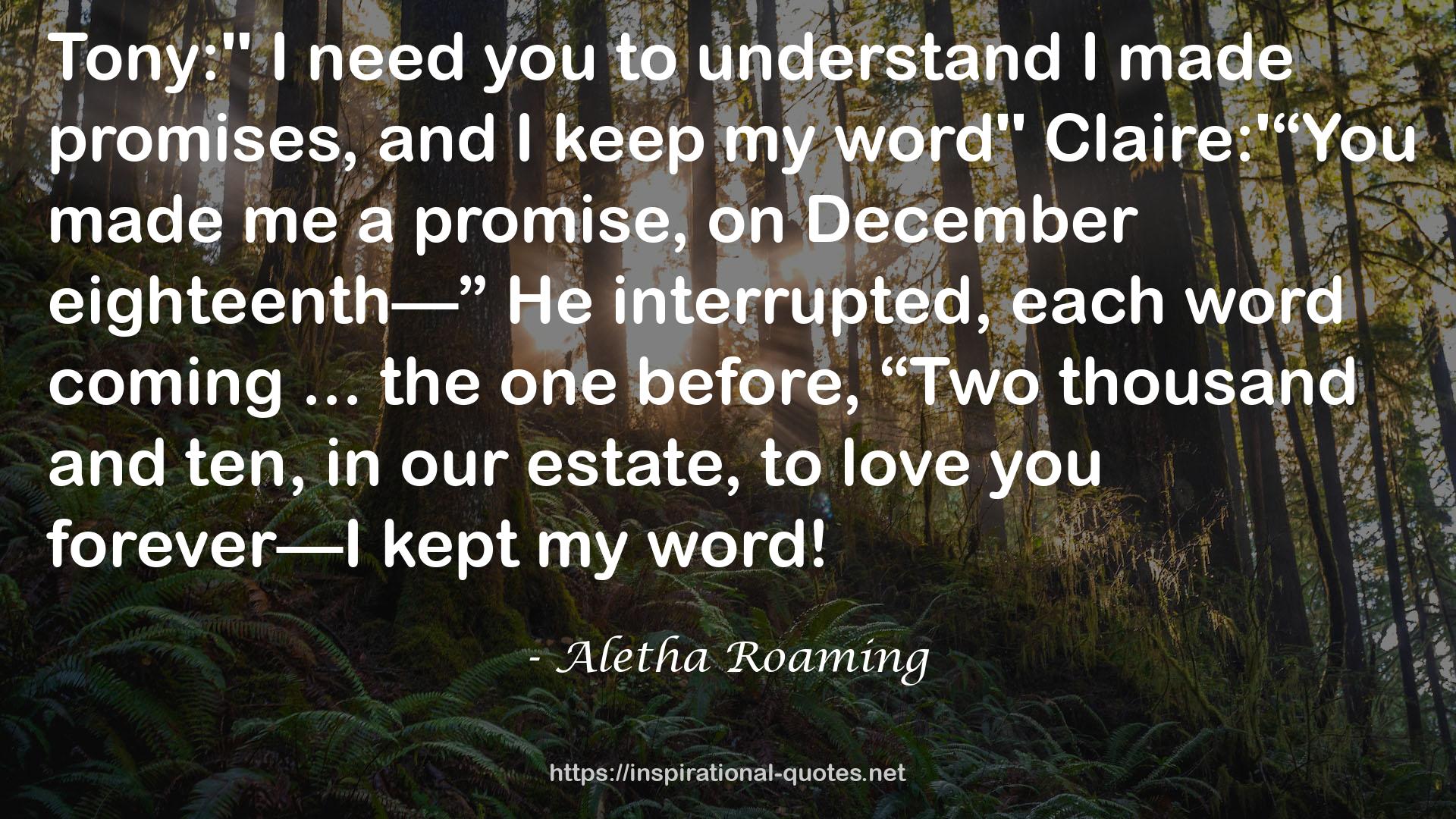 Aletha Roaming QUOTES