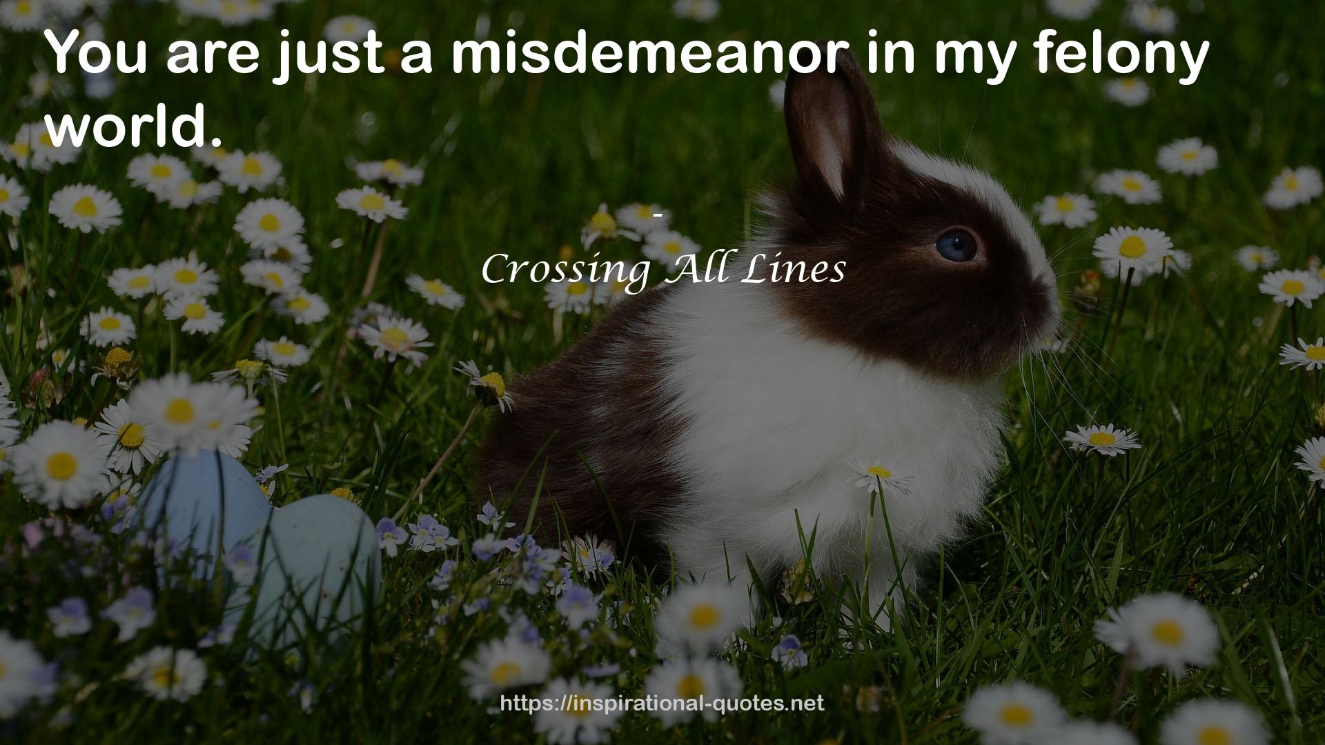 Crossing All Lines QUOTES