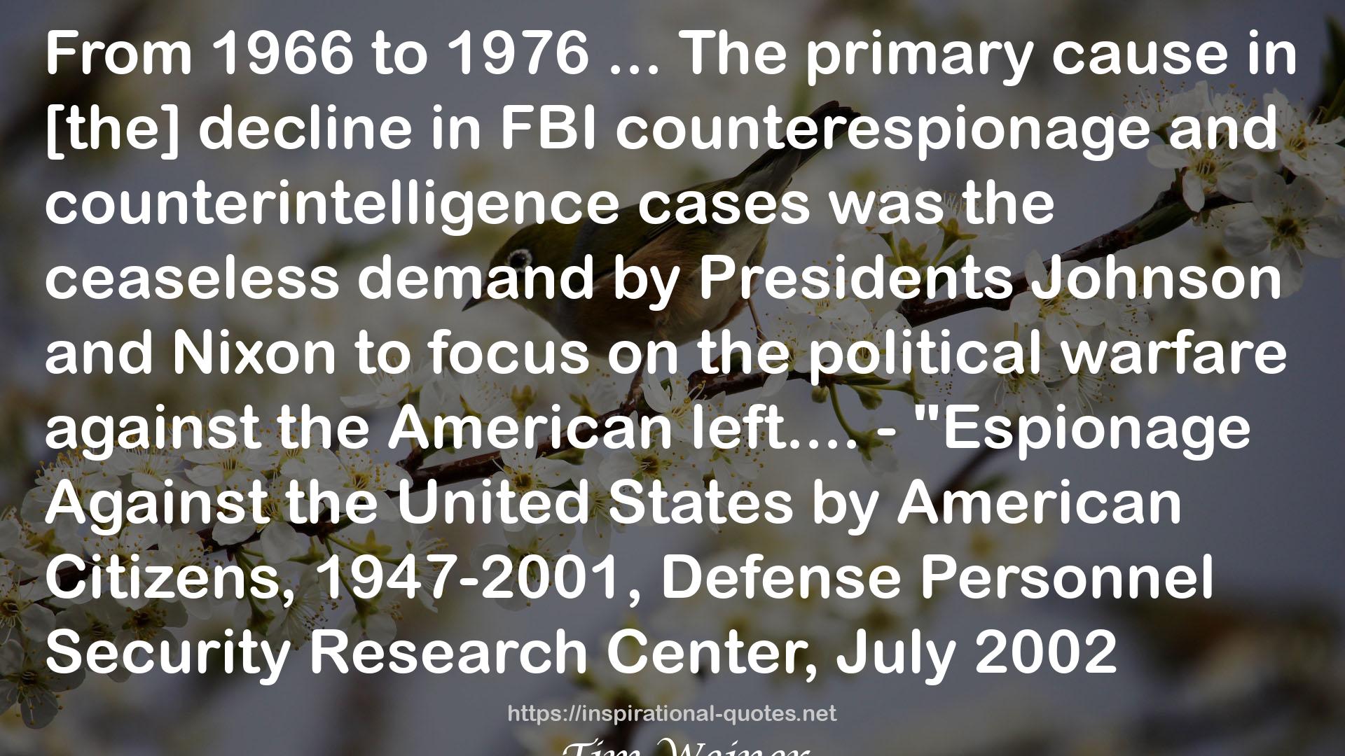 Enemies: A History of the FBI QUOTES