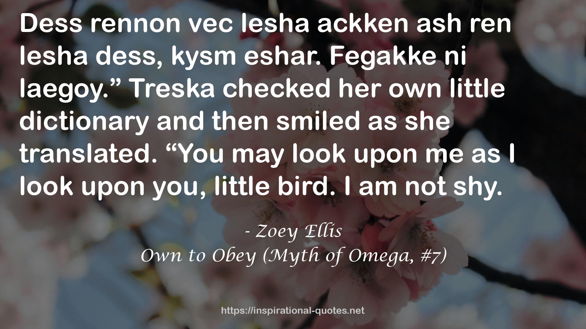 Own to Obey (Myth of Omega, #7) QUOTES