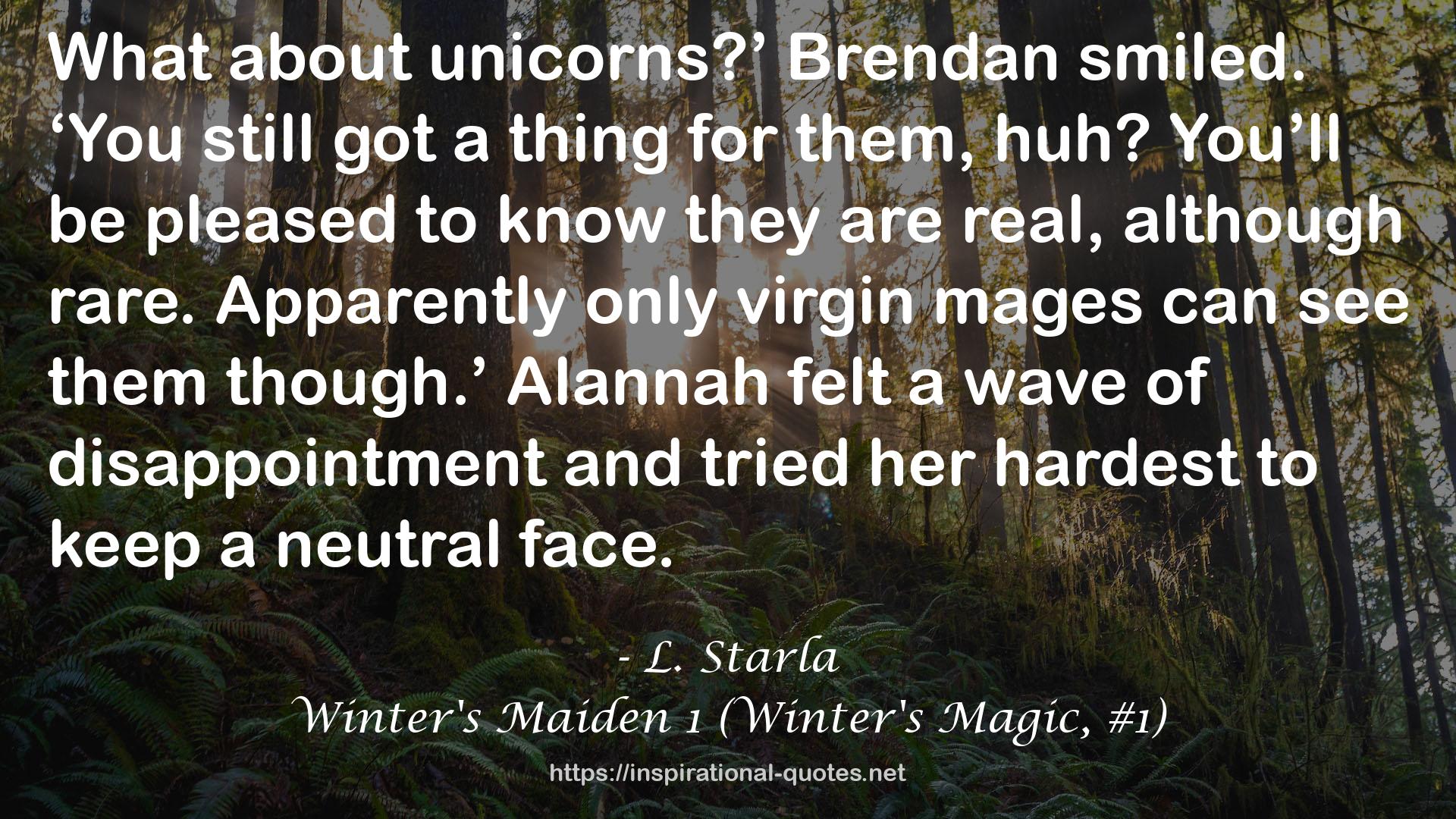 Winter's Maiden 1 (Winter's Magic, #1) QUOTES