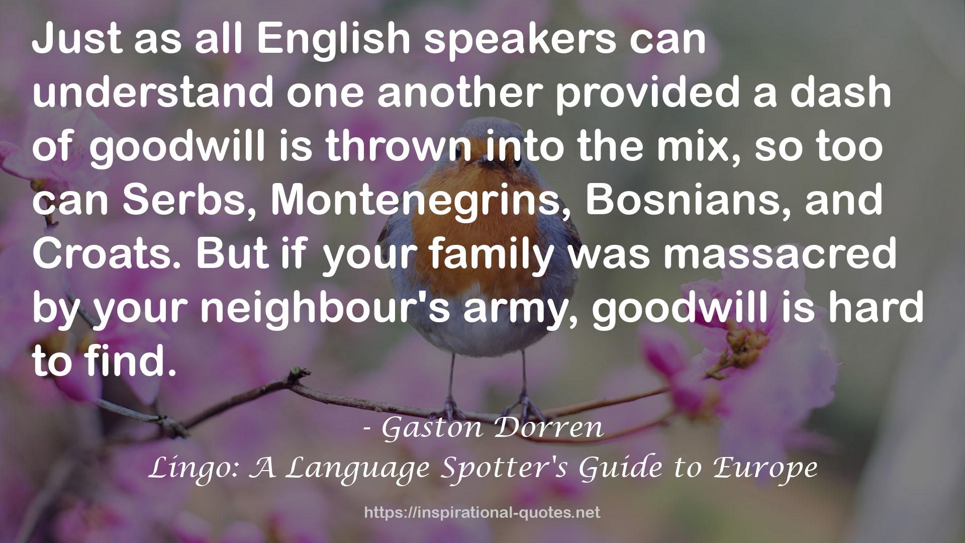 Lingo: A Language Spotter's Guide to Europe QUOTES