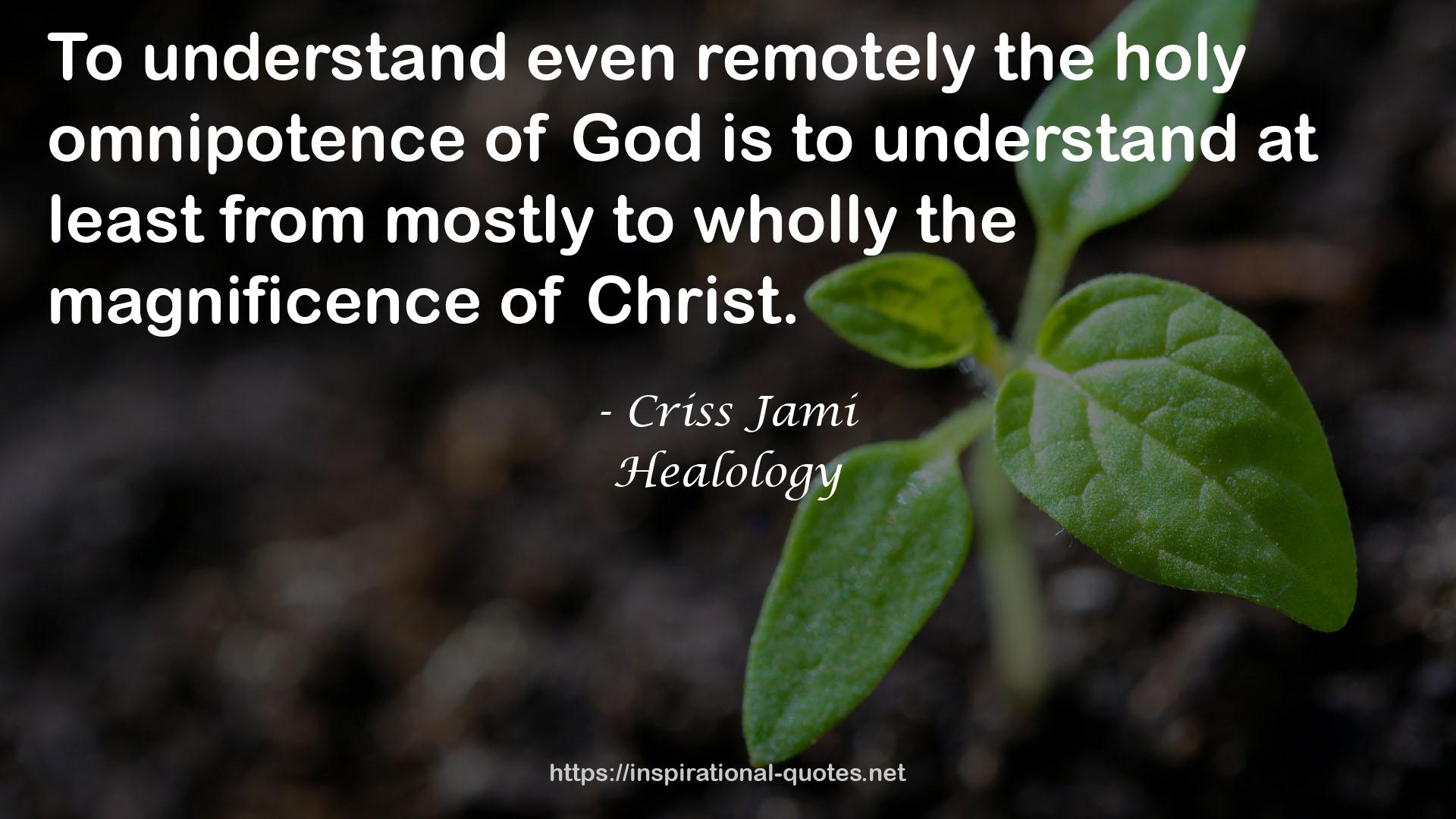 the holy omnipotence  QUOTES