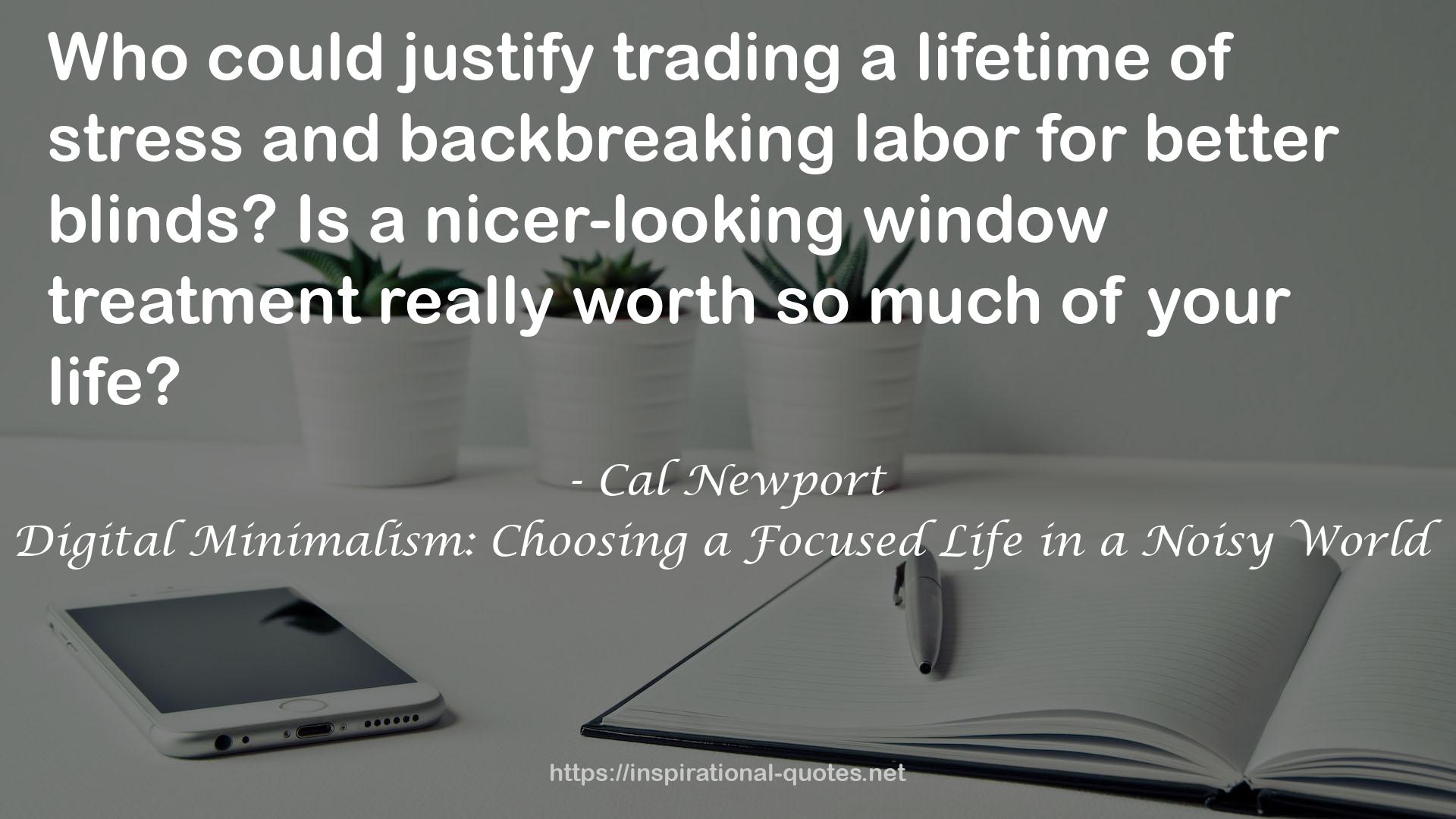 Digital Minimalism: Choosing a Focused Life in a Noisy World QUOTES