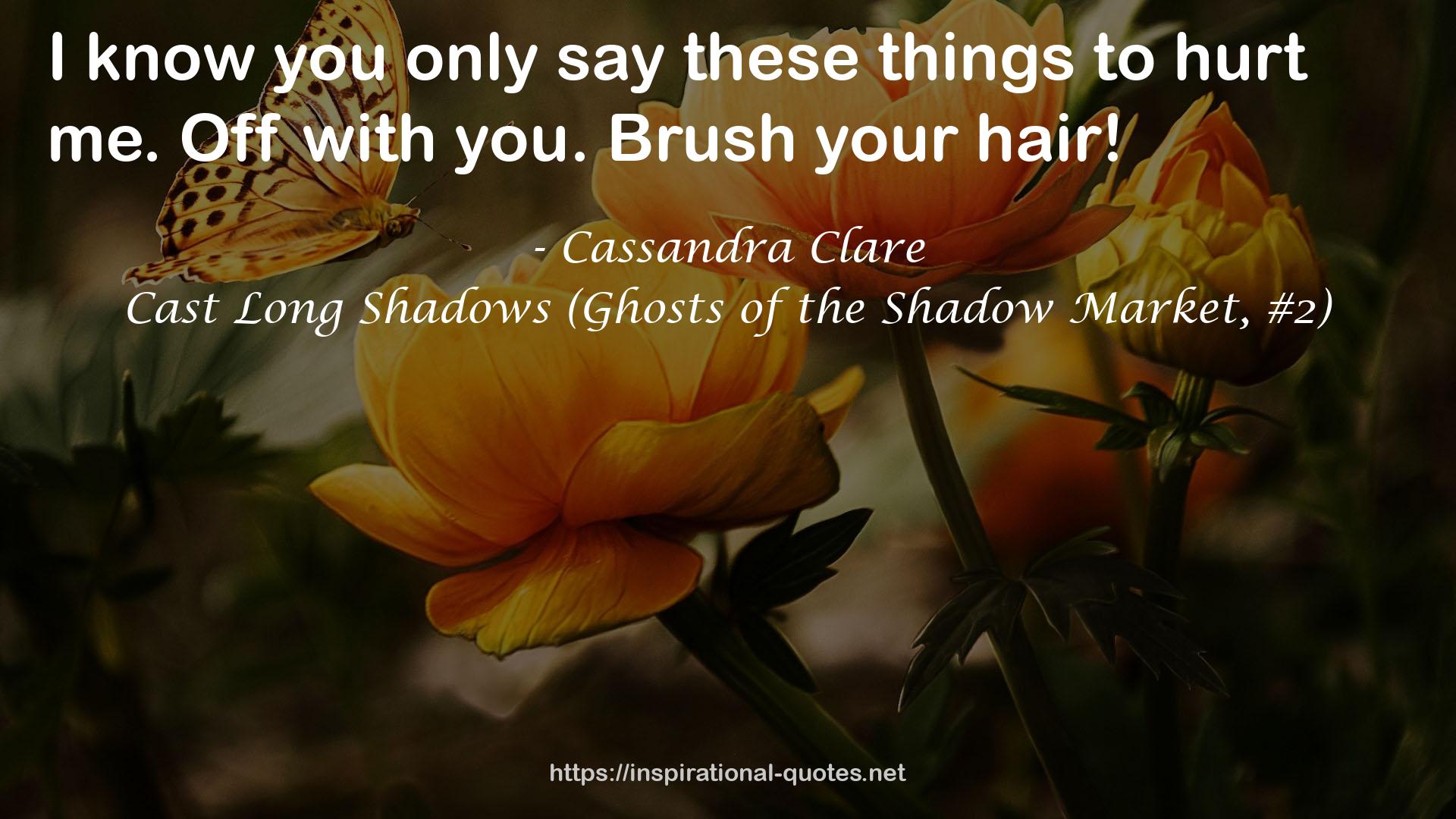 Cast Long Shadows (Ghosts of the Shadow Market, #2) QUOTES