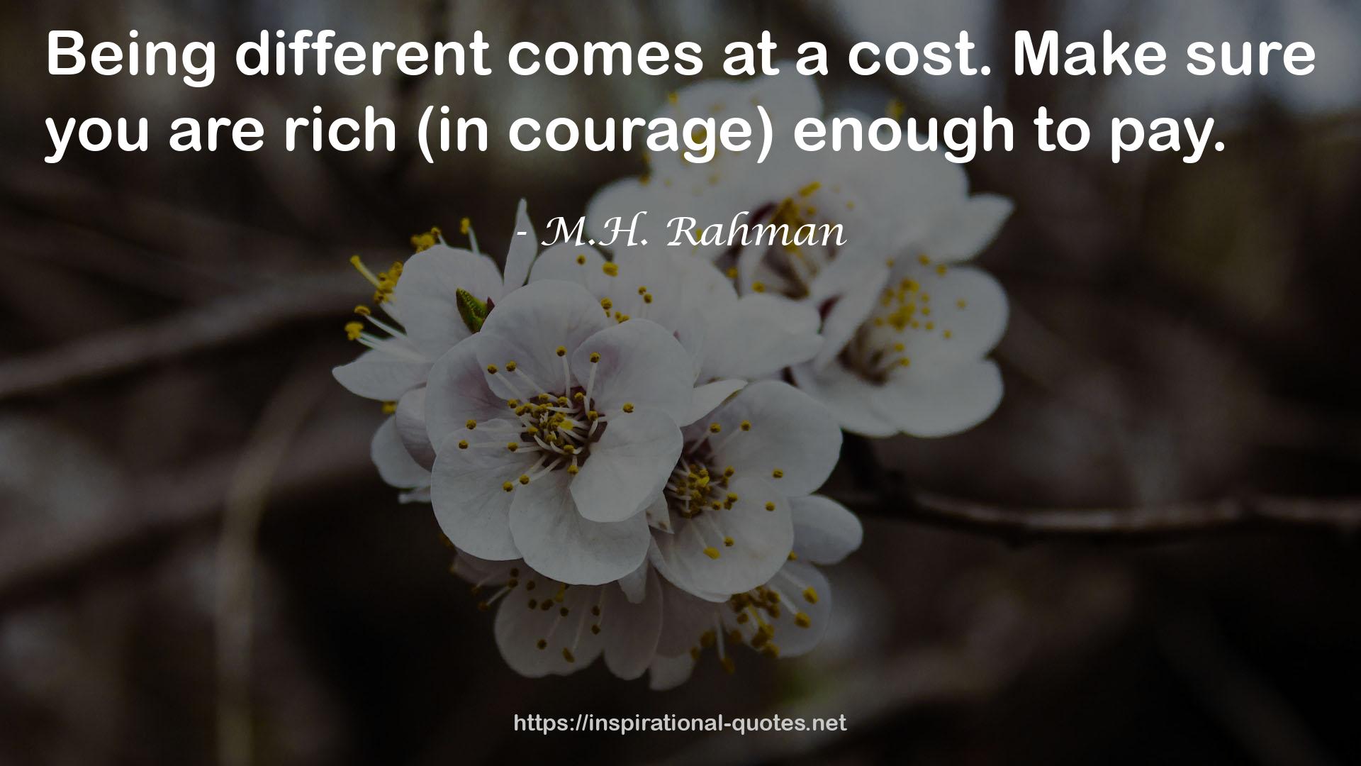 M.H. Rahman QUOTES