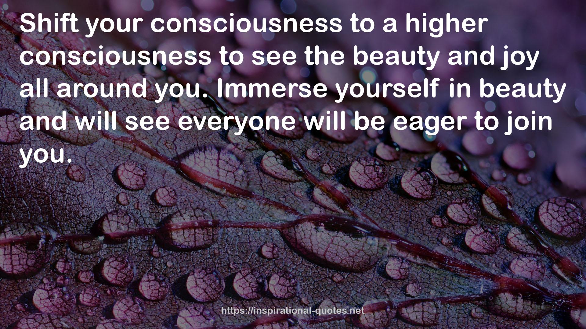 a higher consciousness  QUOTES