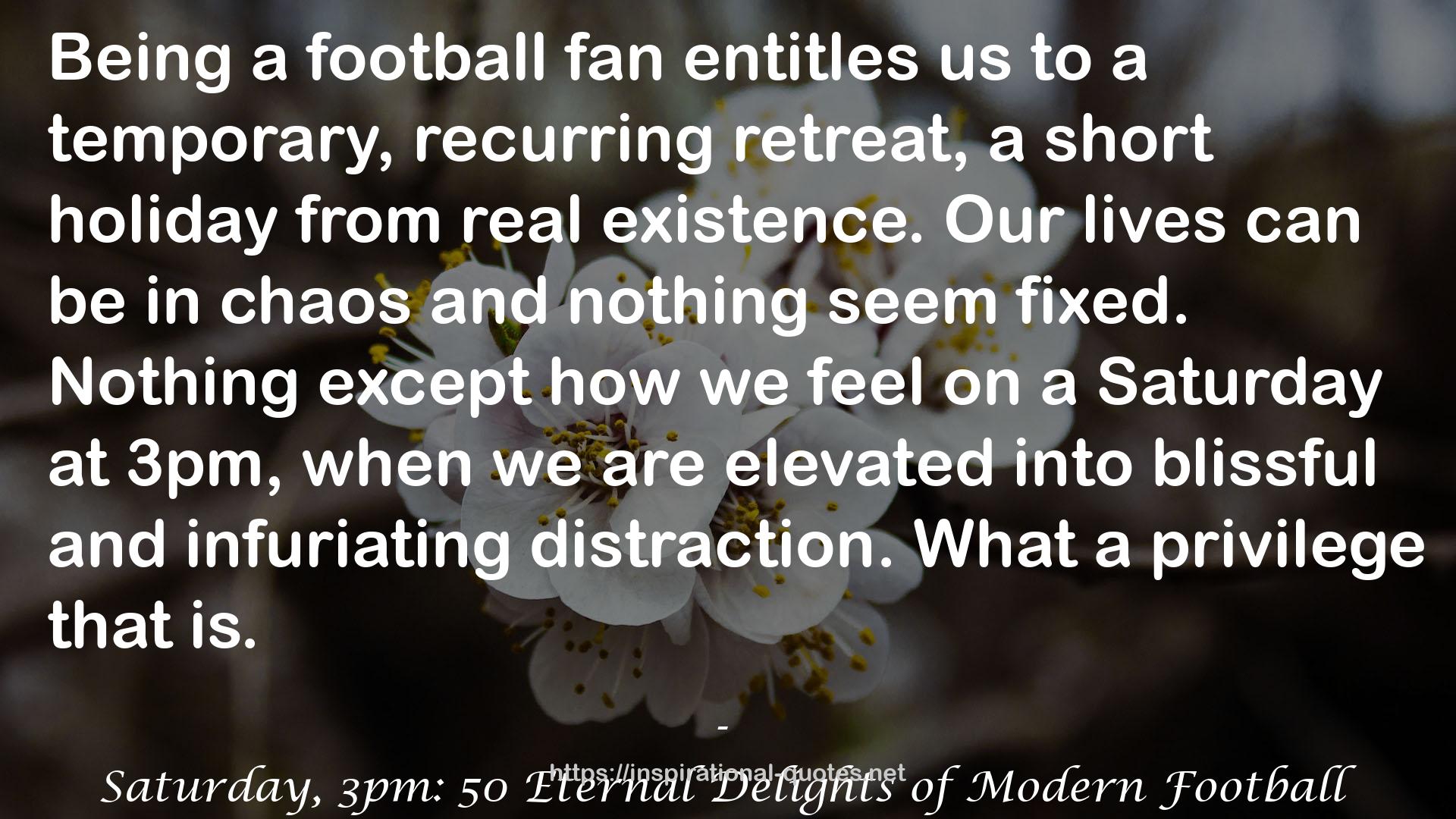 Saturday, 3pm: 50 Eternal Delights of Modern Football QUOTES