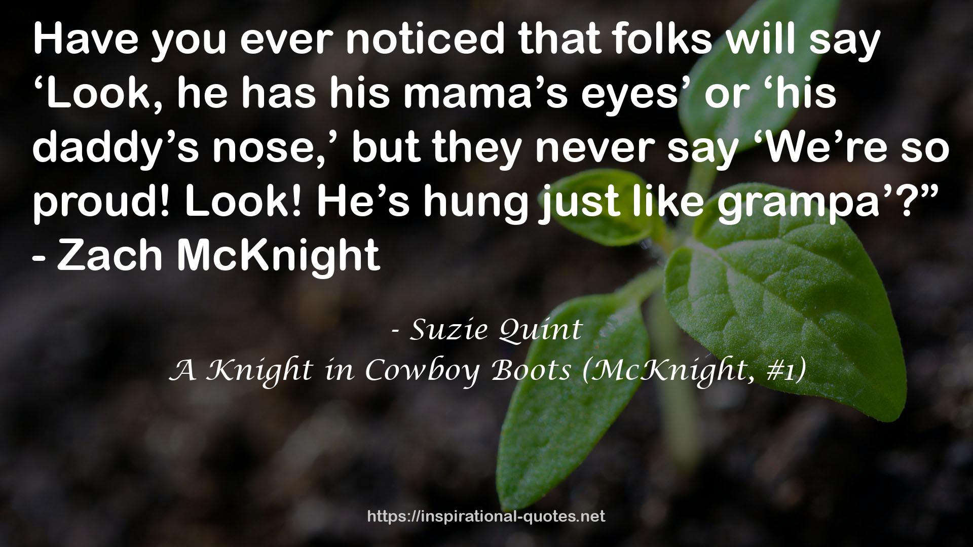 A Knight in Cowboy Boots (McKnight, #1) QUOTES