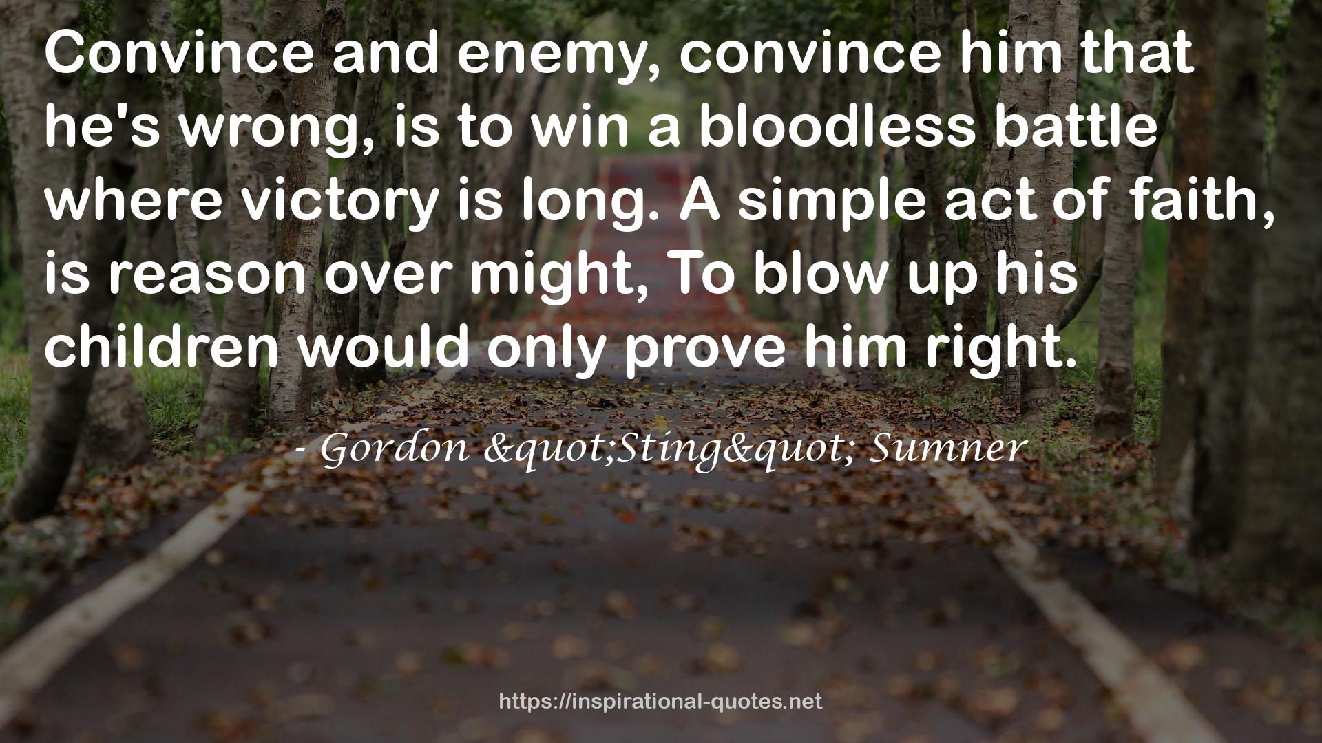 Gordon "Sting" Sumner QUOTES