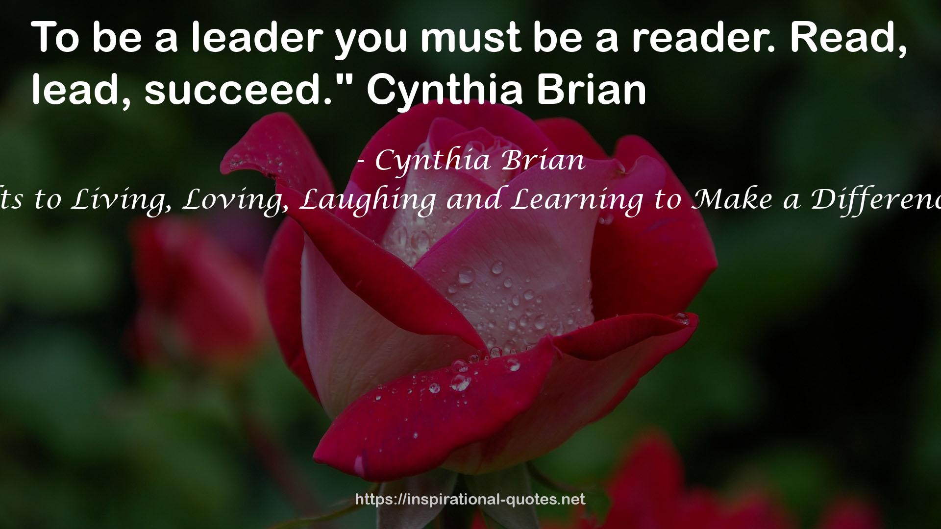 Cynthia Brian QUOTES