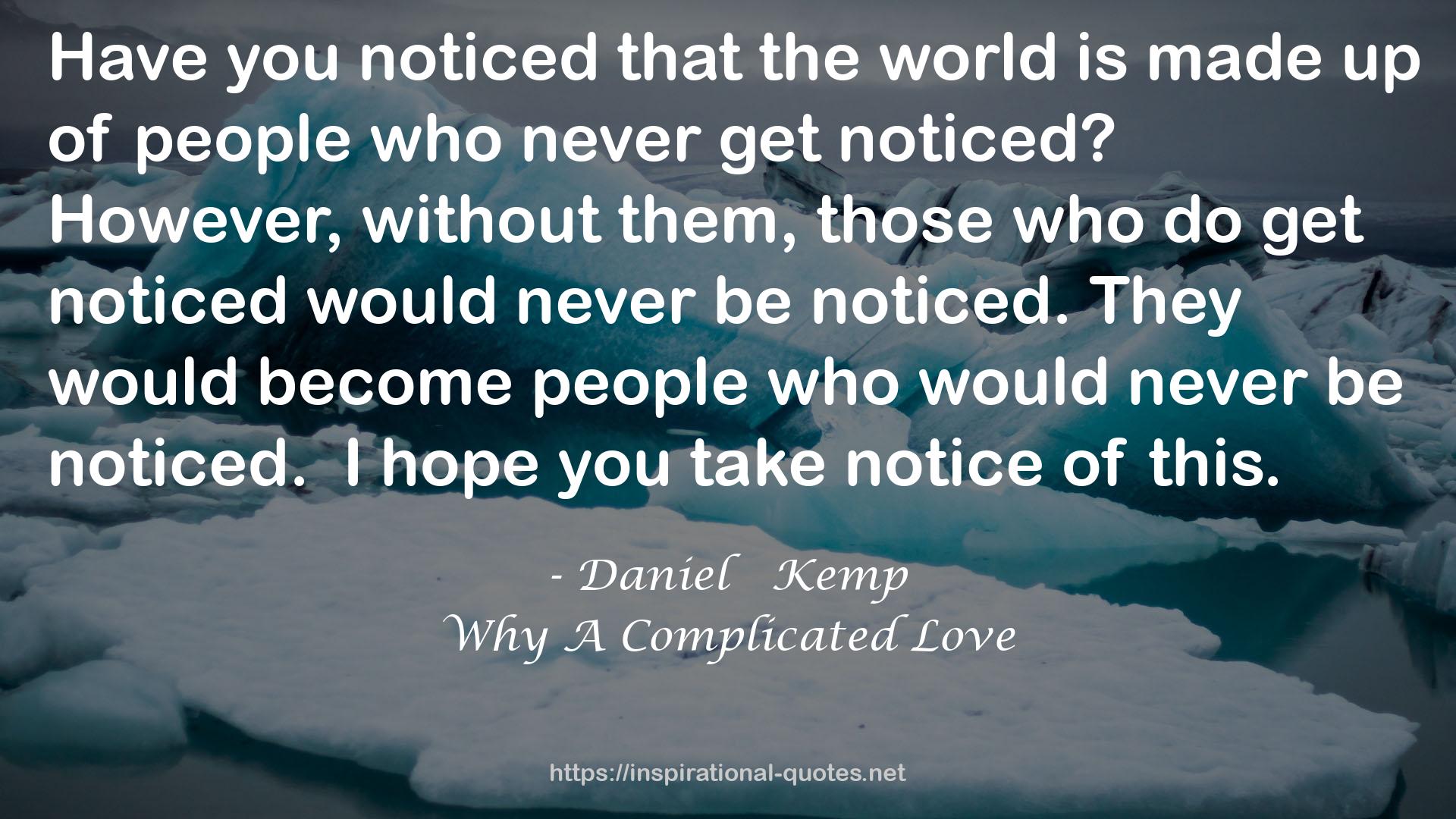 Why A Complicated Love QUOTES