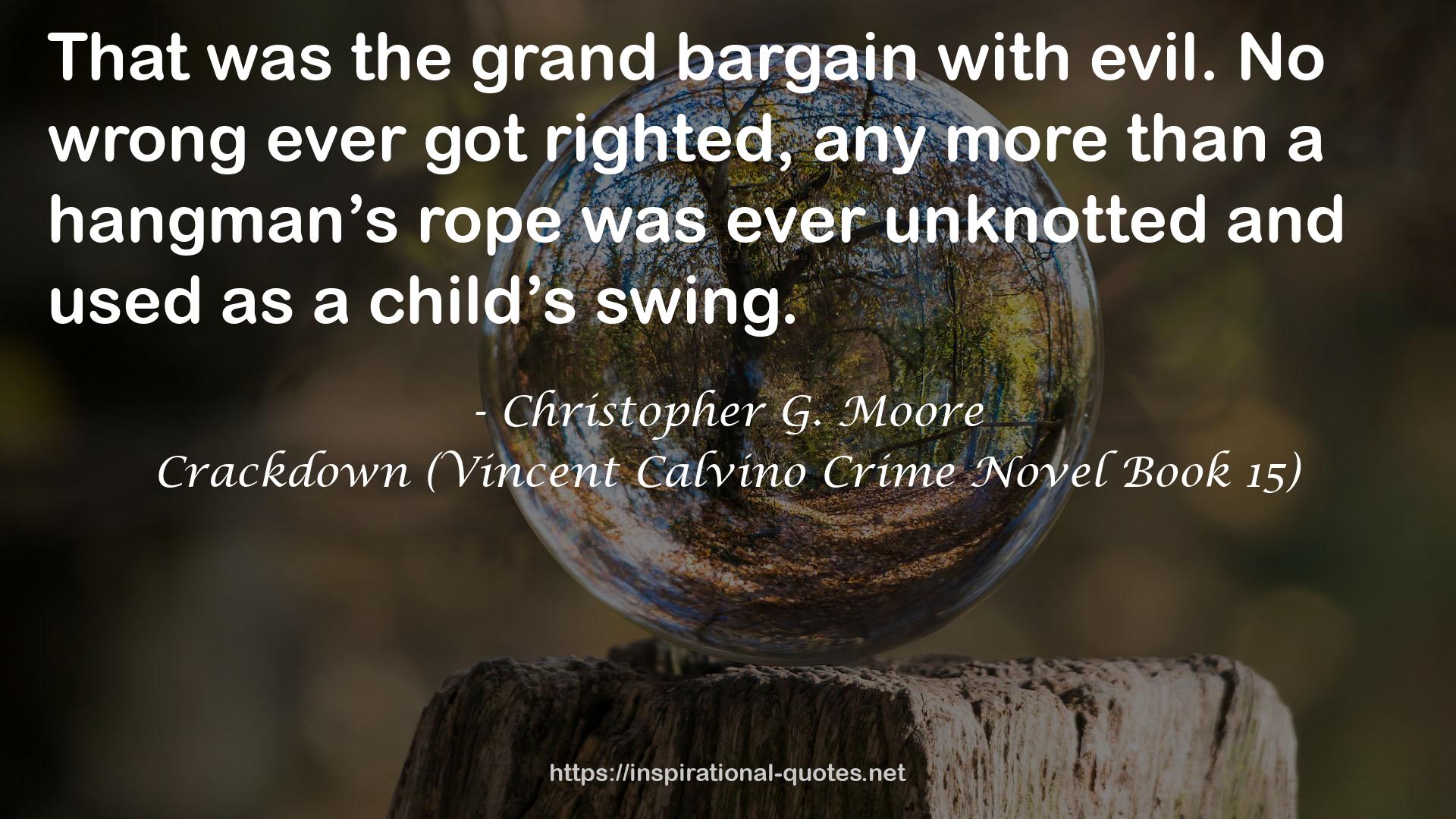 Crackdown (Vincent Calvino Crime Novel Book 15) QUOTES