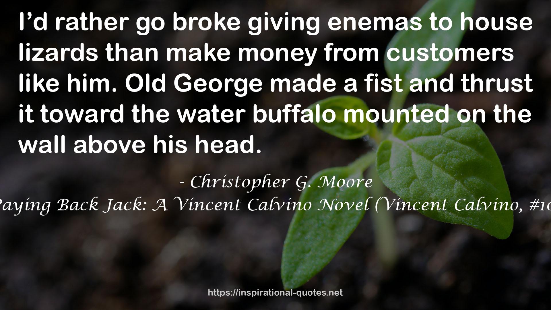 Paying Back Jack: A Vincent Calvino Novel (Vincent Calvino, #10) QUOTES